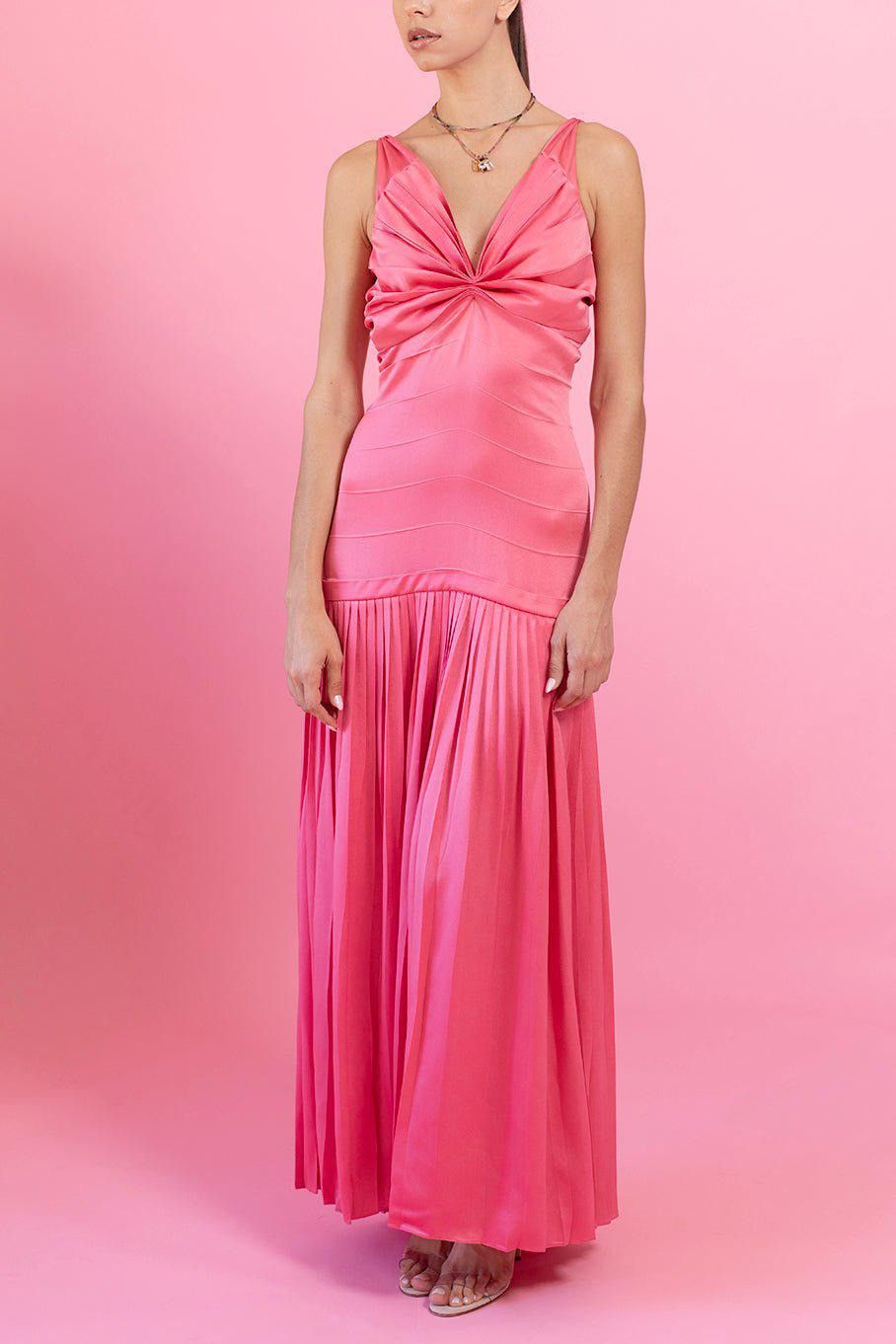 o1y1025 Maxi Dress in Coral