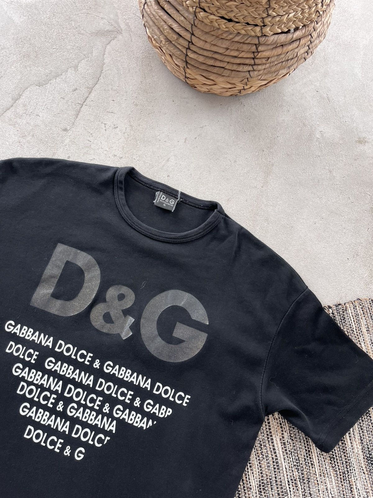 Dolce & Gabbana Vintage Dolce Gabbana style Slim Black Tshirt Big logo Y2K Size US L / EU 52-54 / 3 - 3 Thumbnail