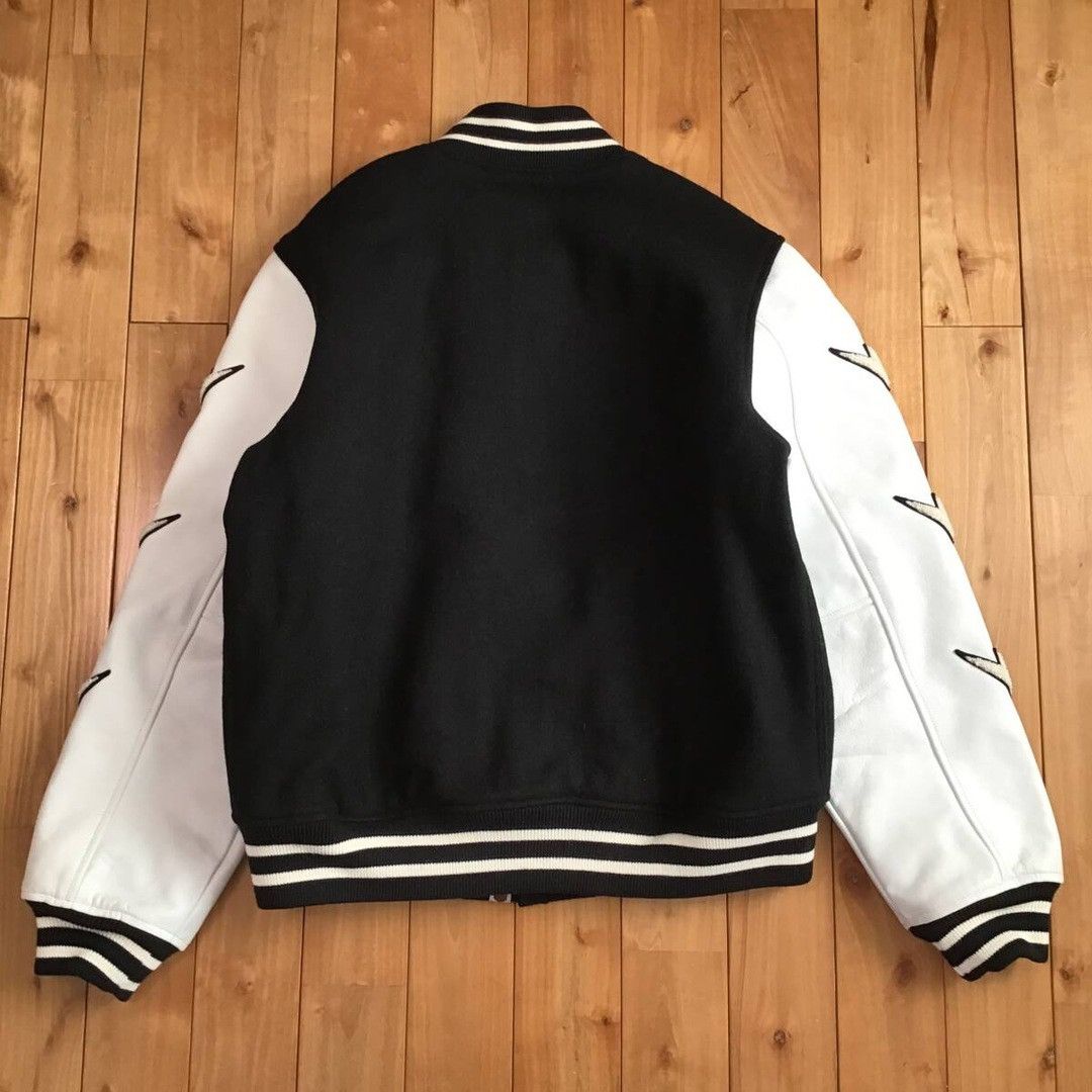Bape Leather Sleeve Varsity Jacket BAPE STA LOGO a bathing ape Size US XL / EU 56 / 4 - 2 Thumbnail