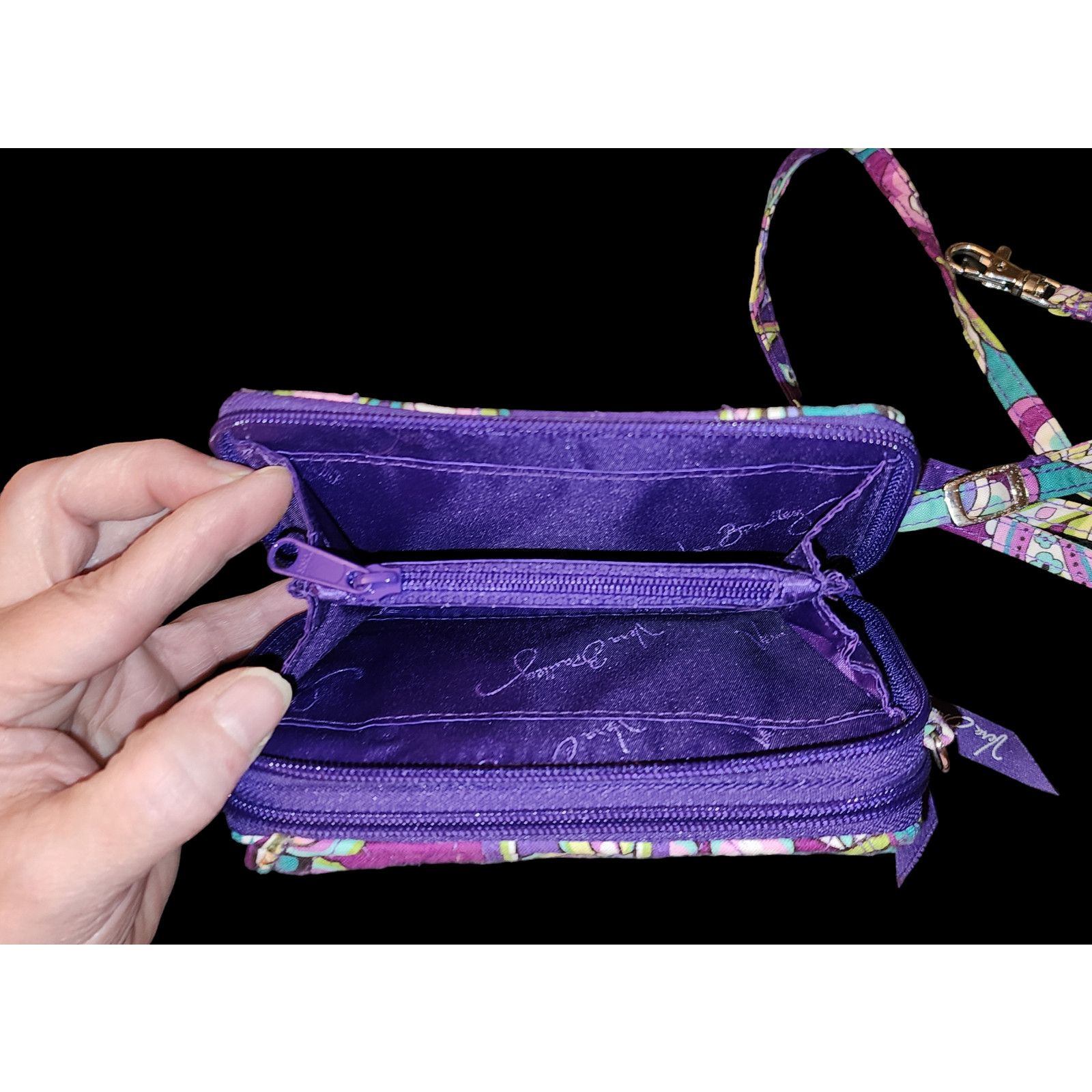 Vera Bradley Vera Bradley Heather Paisley Crossbody Purse Wallet Size ONE SIZE - 3 Thumbnail