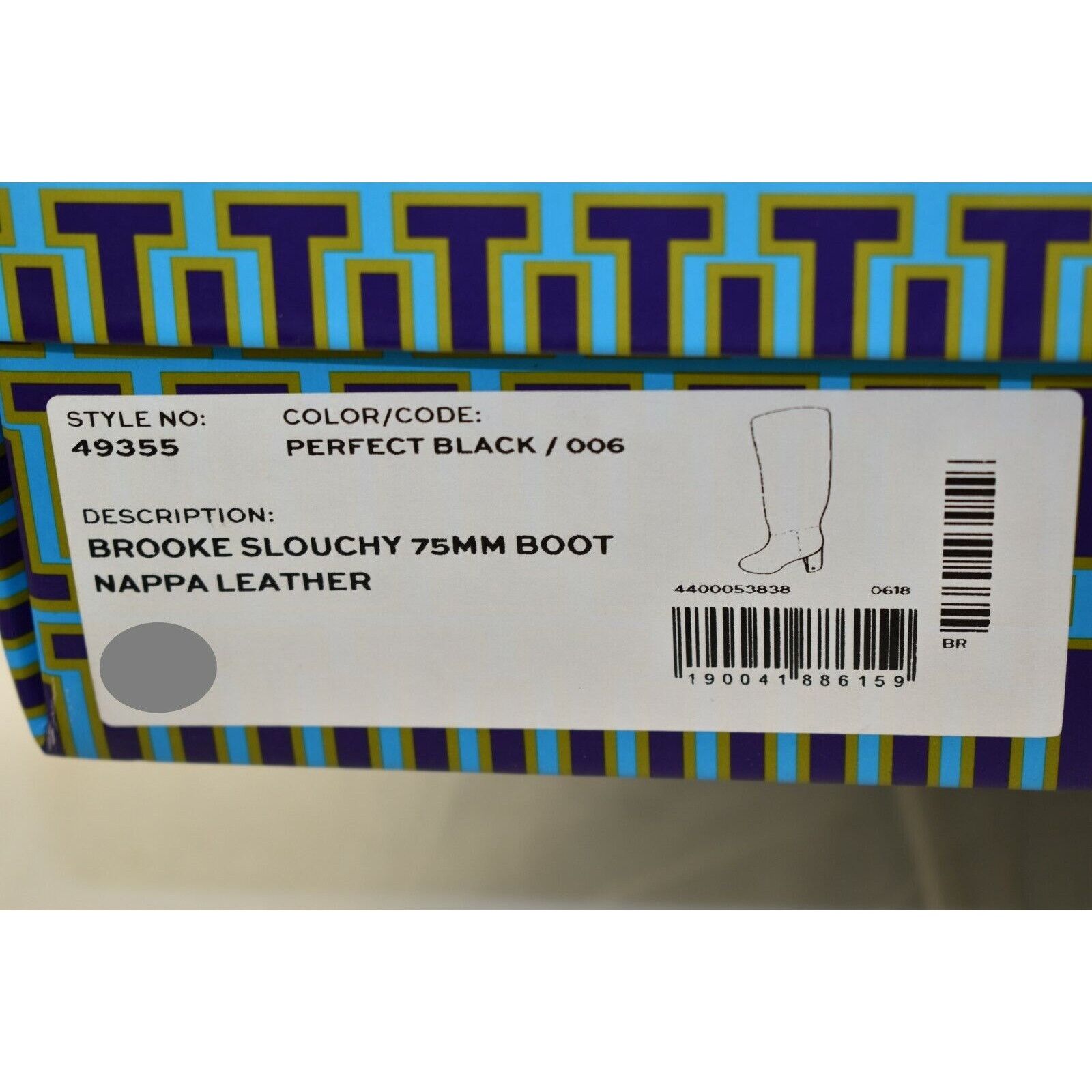 Tory Burch TORY BURCH BLACK BROOKE SLOUCHY LEATHER GOLD REVA TALL 10 Size US 10 / IT 40 - 10 Thumbnail