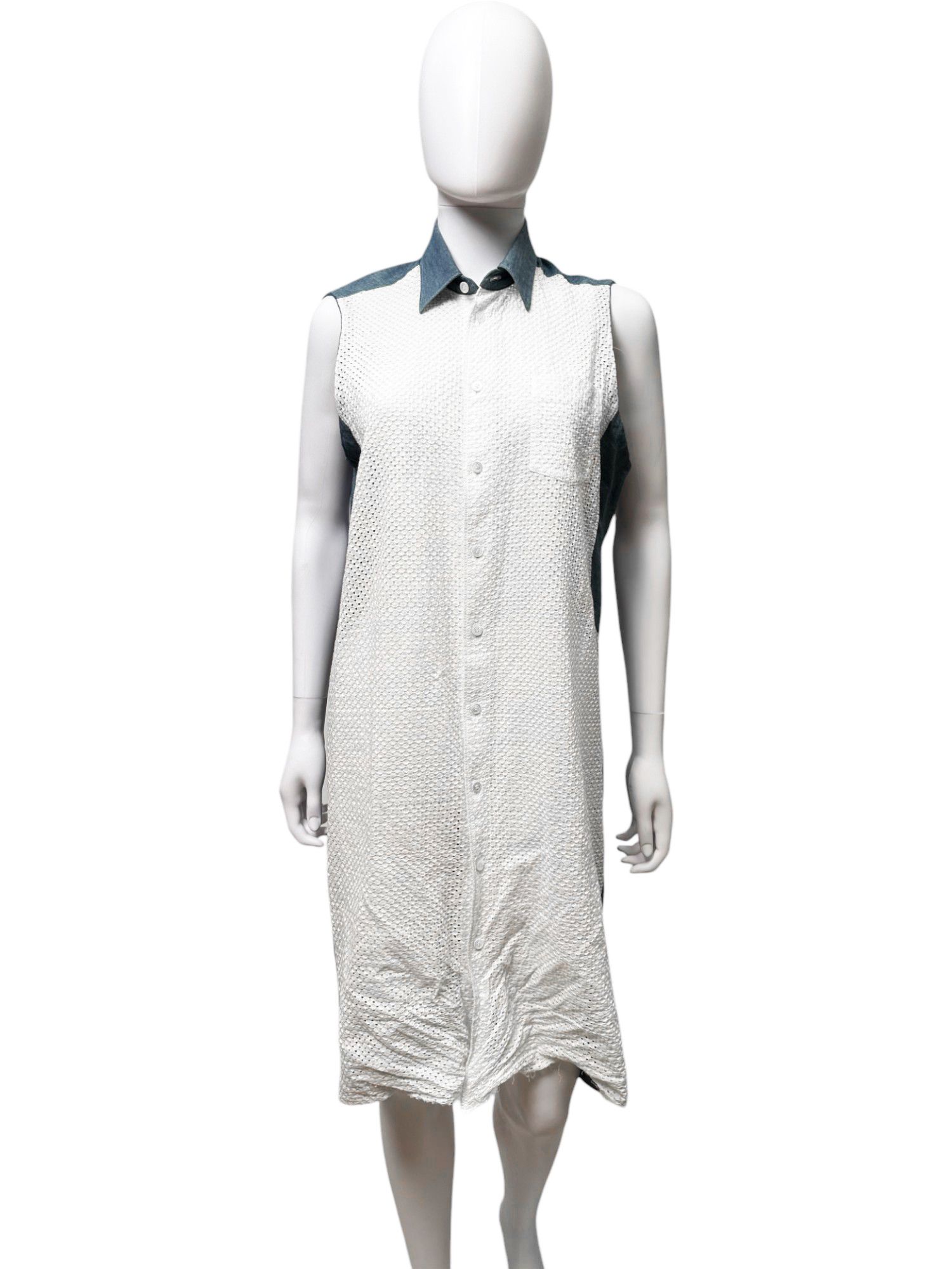Junya Watanabe S/S 2016 Denim Button Up Bow Dress Size XS / US 0-2 / IT 36-38 - 1 Thumbnail