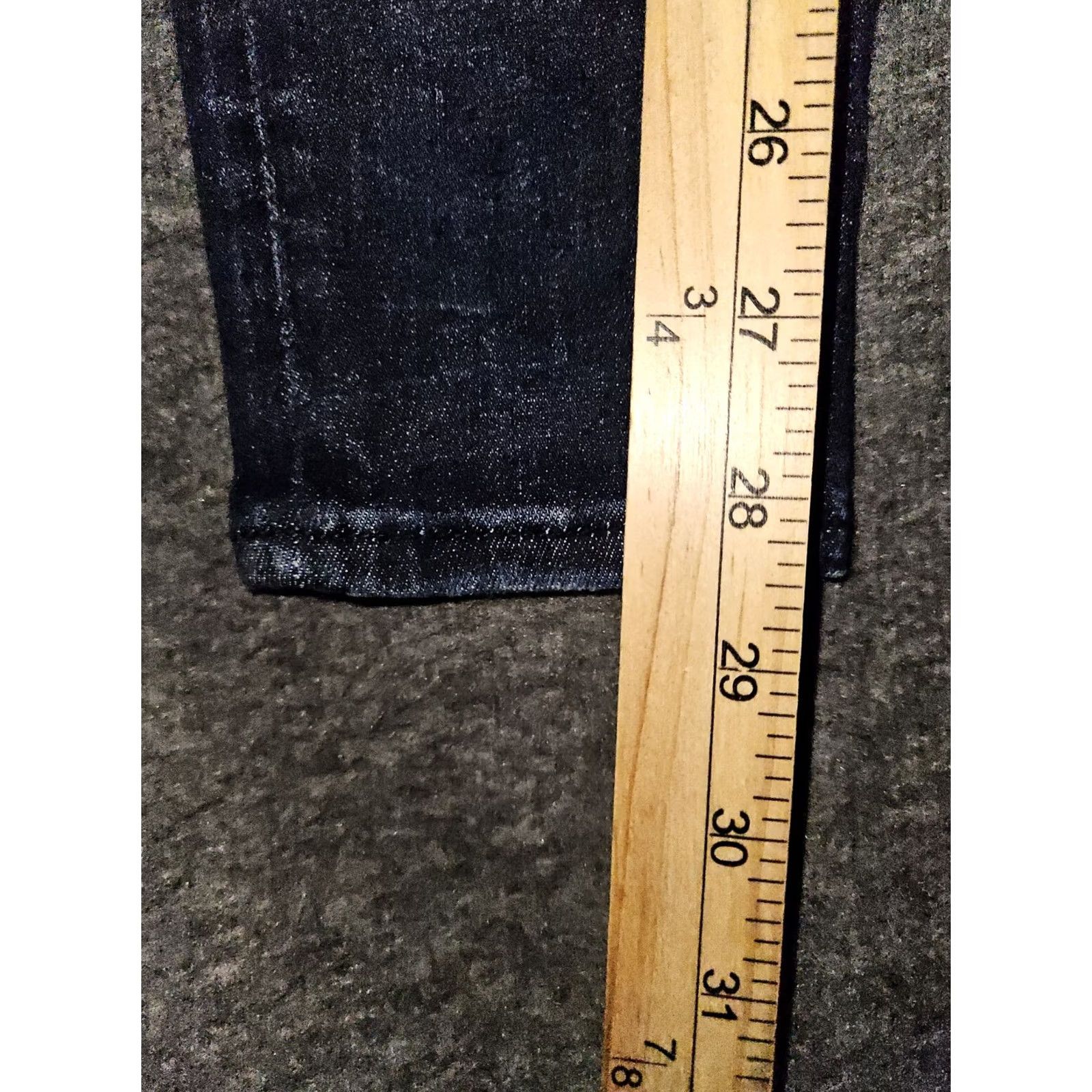 Vintage American Eagler High Rise Jeggings Juniors 0 Blue Denim Distressed Preppy Logo Pockets 28.5in Inseam Womens Jeans Size 25" / US 0 / IT 36 - 7 Thumbnail