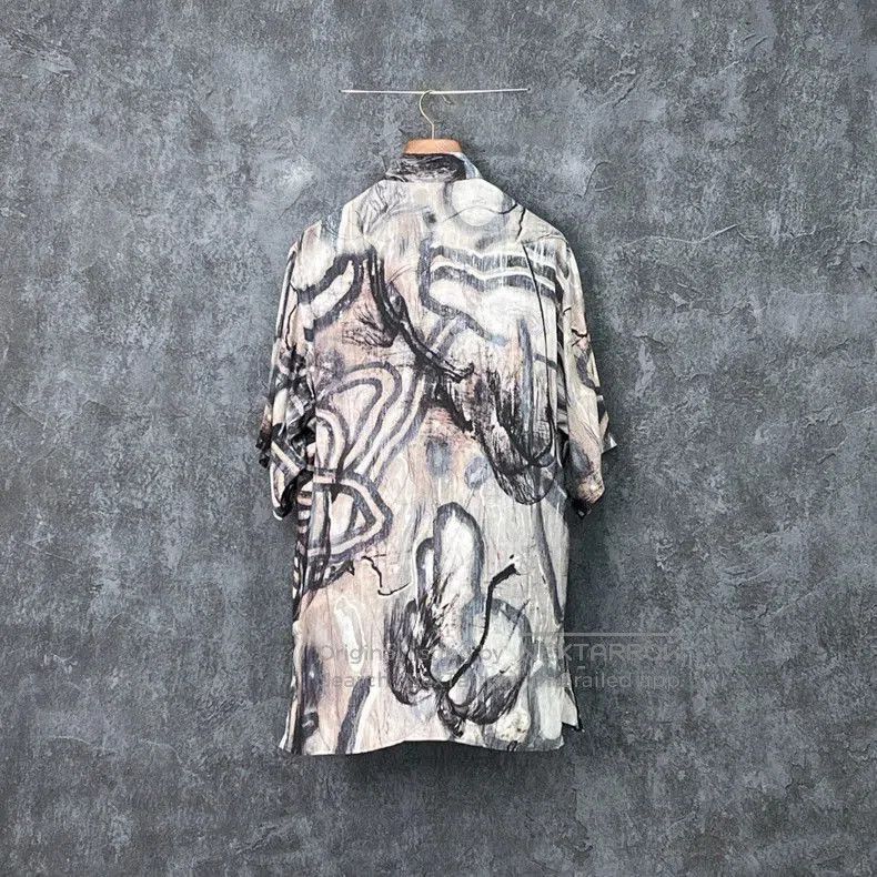 Yohji Yamamoto Yohji Yamamoto Silk Short Sleeve Shirt. Size US XS / EU 42 / 0 - 2 Thumbnail
