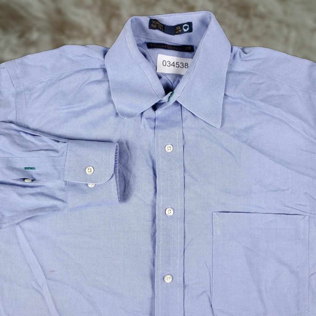 Tommy Hilfiger Tommy Hilfiger Button-Up Shirt Mens Medium Blue Long Sleeve Casual Classic Size US M / EU 48-50 / 2 - 1 Thumbnail