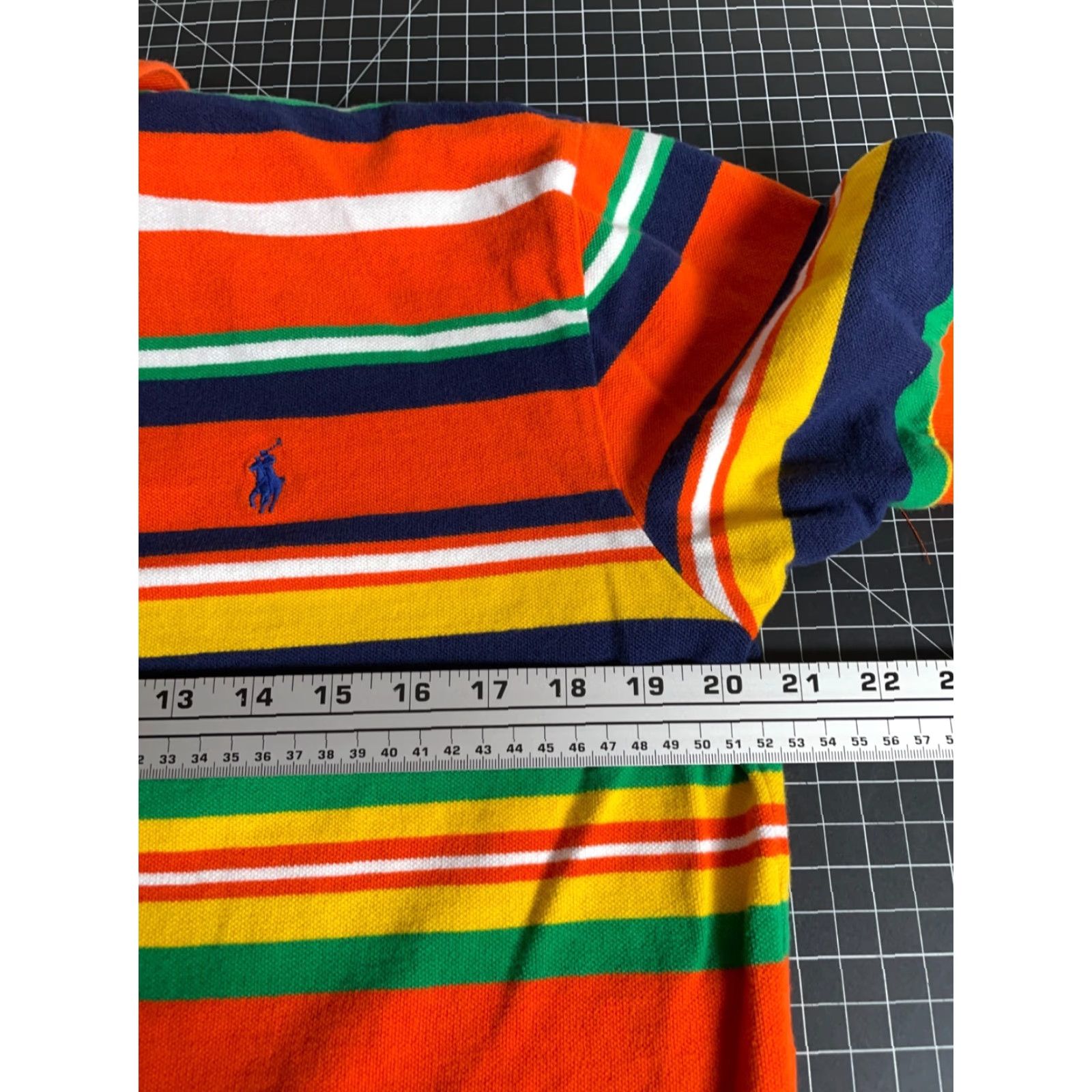 Polo Ralph Lauren Polo Ralph Lauren Polo Shirt Men Large Orange Yellow Stripe Pique Cotton Polo Shirt Mens Large Orange Yellow Stripe Polo Ralph Lauren Size US L / EU 52-54 / 3 - 5 Thumbnail