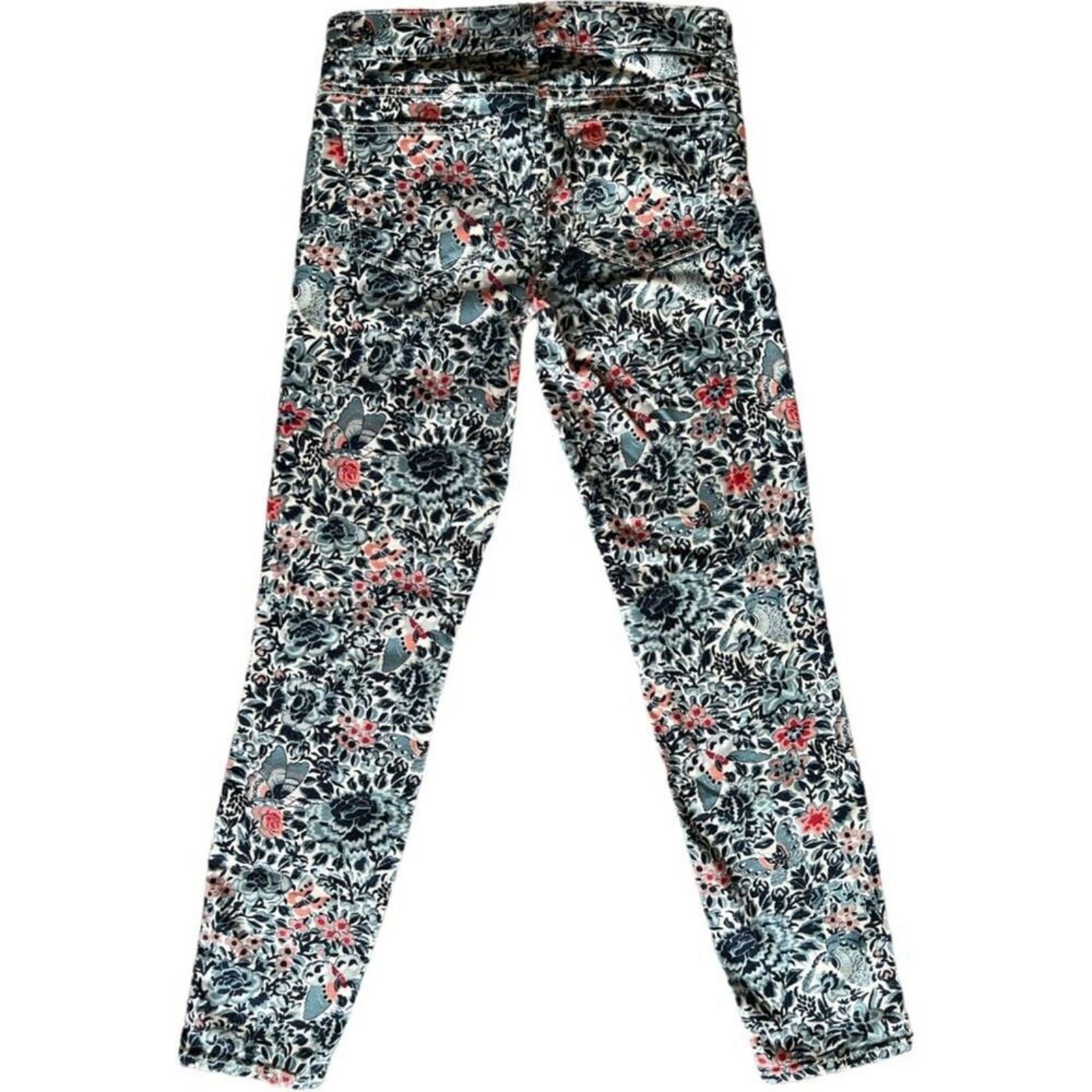 Tory Burch TORY BURCH Blue Printed Skinny Leg Jeans, US24 SRP: $250 Size 24" / US 00 / IT 34 - 4 Thumbnail