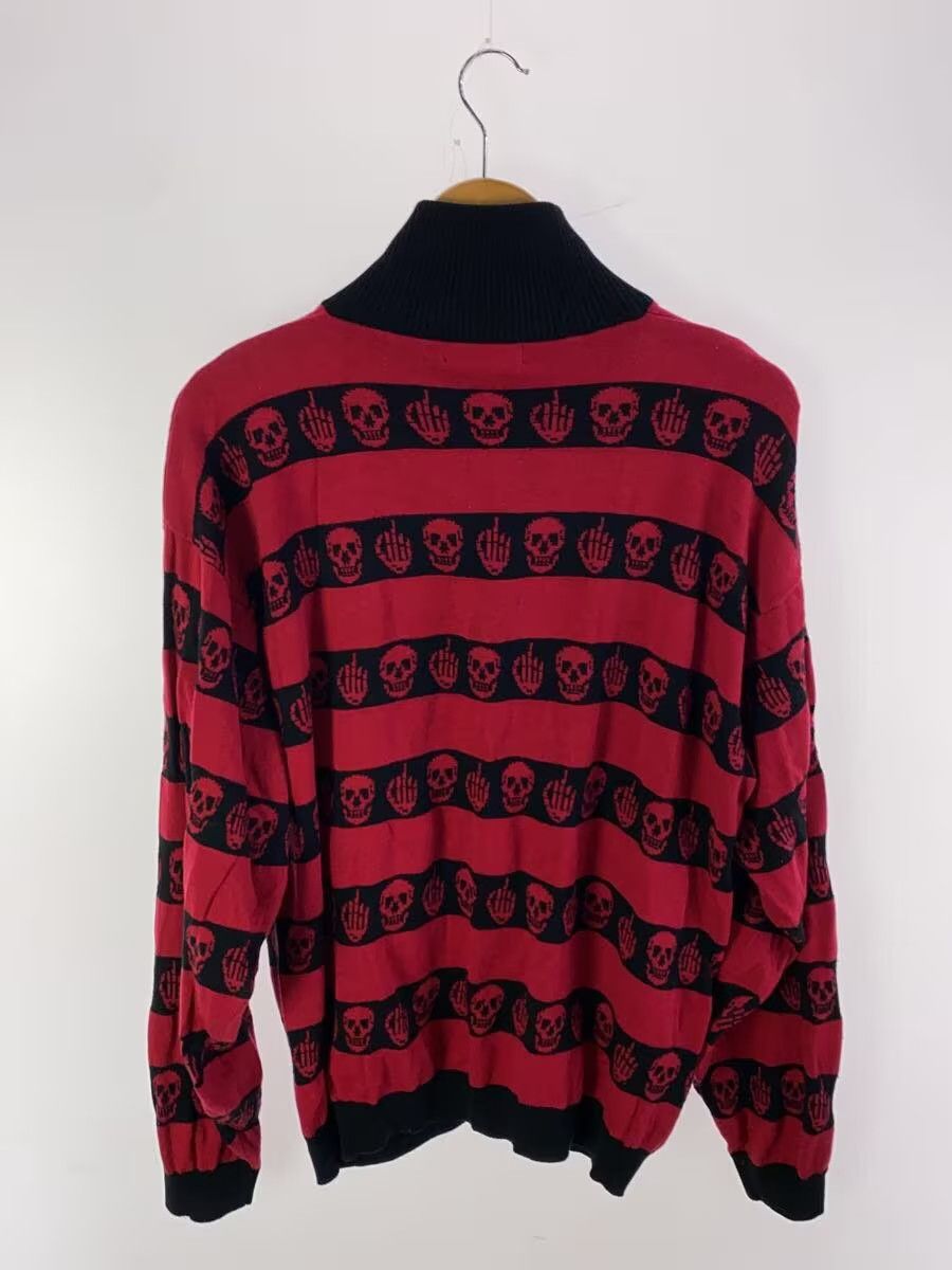 Hysteric Glamour Skull Middle Finger Wool Zip Knit Sweater Size US L / EU 52-54 / 3 - 2 Thumbnail