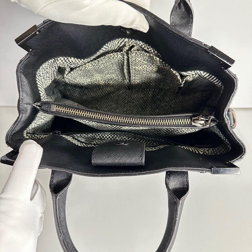 Rebecca Minkoff Rebecca Minkoff Saffiano Leather Black Satchel Crossbody Bag Size ONE SIZE - 12 Thumbnail