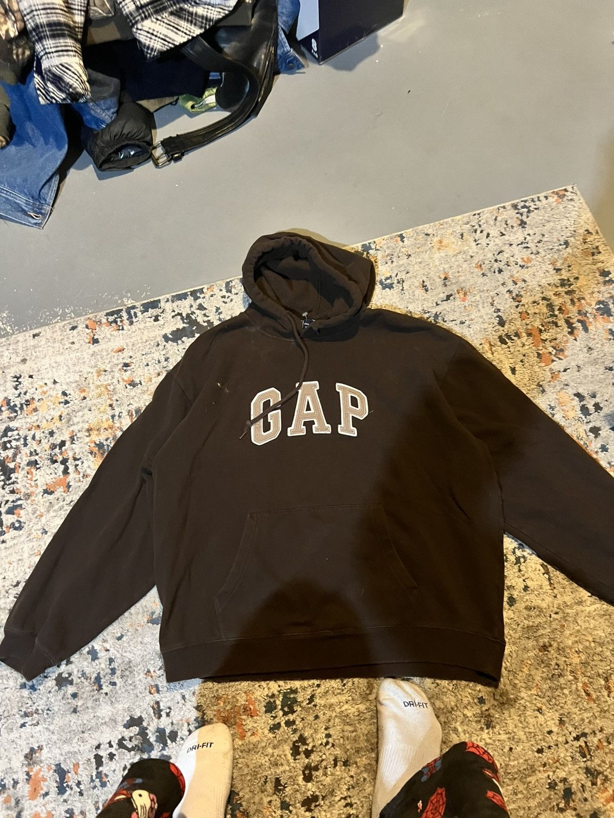 Gap Vintage Y2K Gap Brown Baggy Boxy Hoodie Travis Schott Size US XL / EU 56 / 4 - 2 Thumbnail