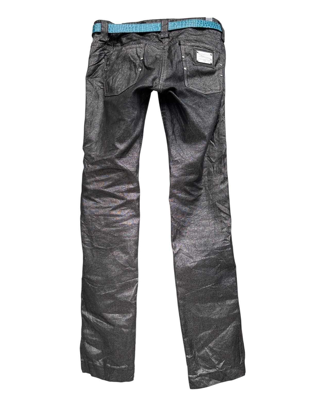 Hedi Slimane Radioactive Wax Coated Skinny Jeans Size US 30 / EU 46 - 2 Thumbnail