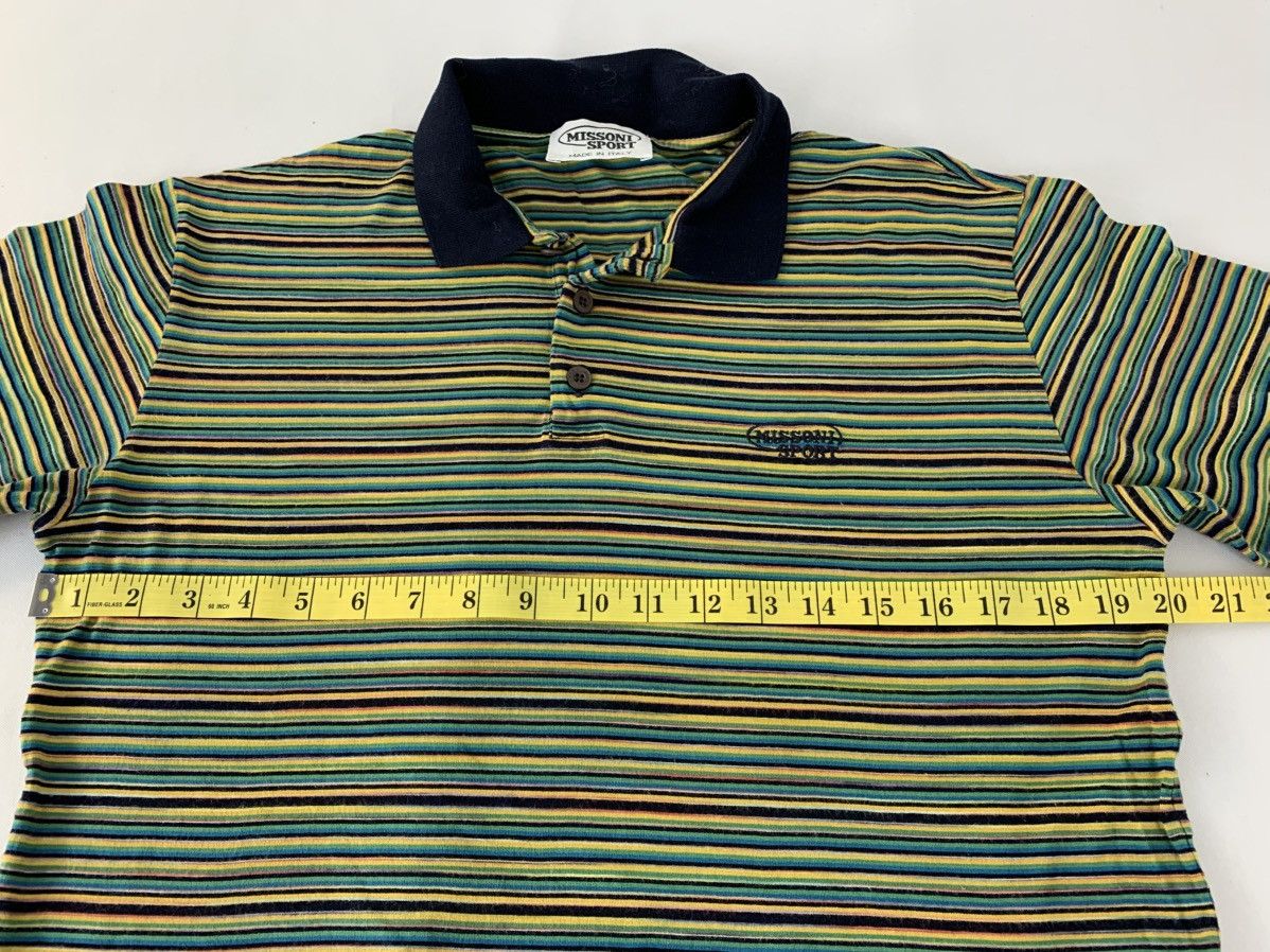 Missoni 90s Missoni Sport Italian Striped Multicolour Polo Tee Size US M / EU 48-50 / 2 - 8 Thumbnail