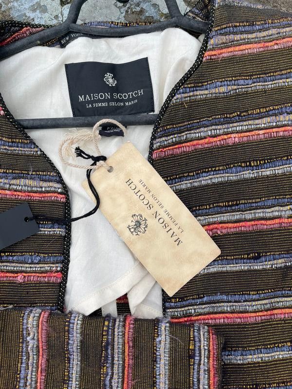Maison Scotch × Scotch & Soda Maison Scotch Knit Multicolor Cocktail Blazer Size M / US 6-8 / IT 42-44 - 2 Thumbnail
