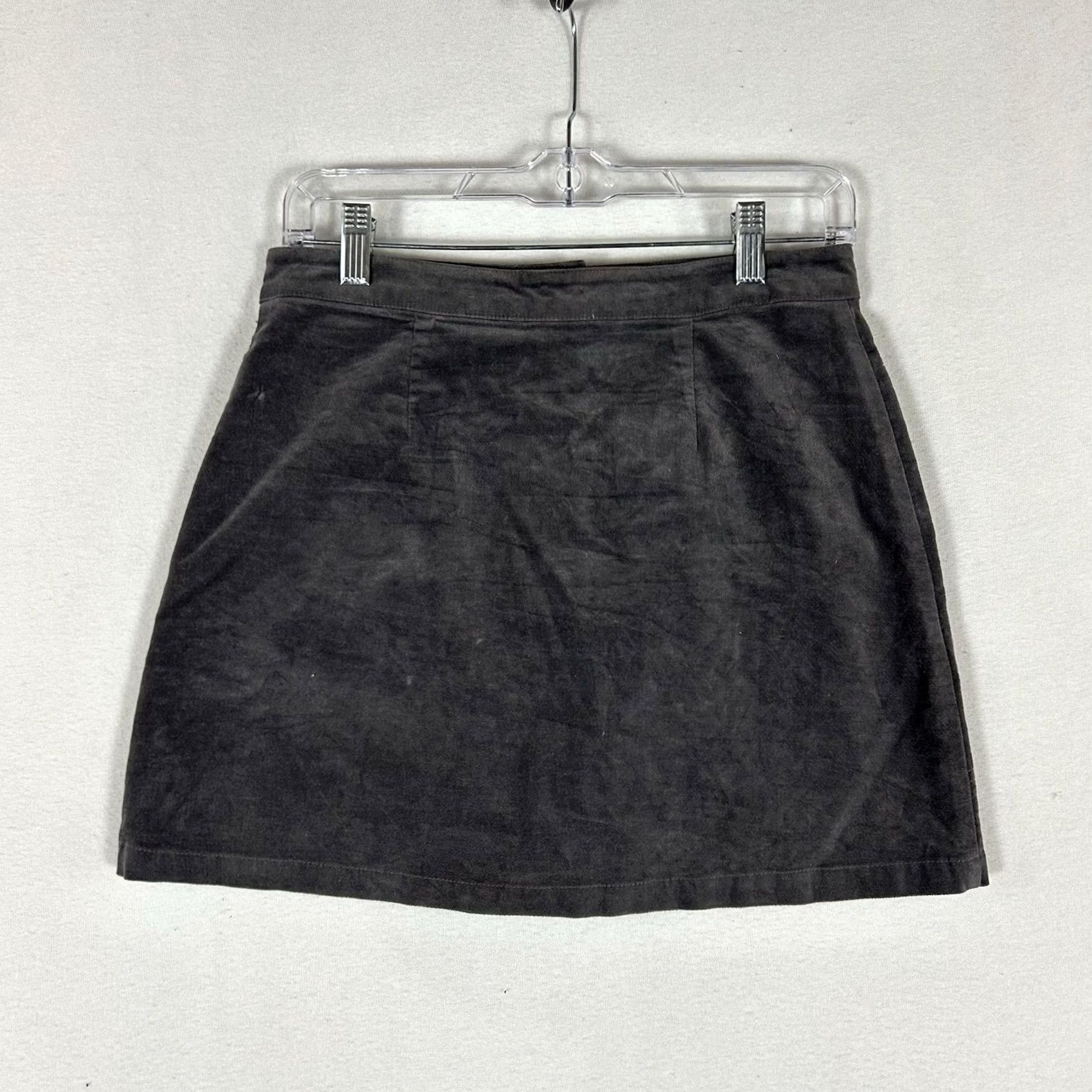 Forever 21 FOREVER 21 Corduroy Velour Mini Skirt Button Front Womens Medium Short A-line Skirt Size 32" / US 10 / IT 46 - 5 Thumbnail