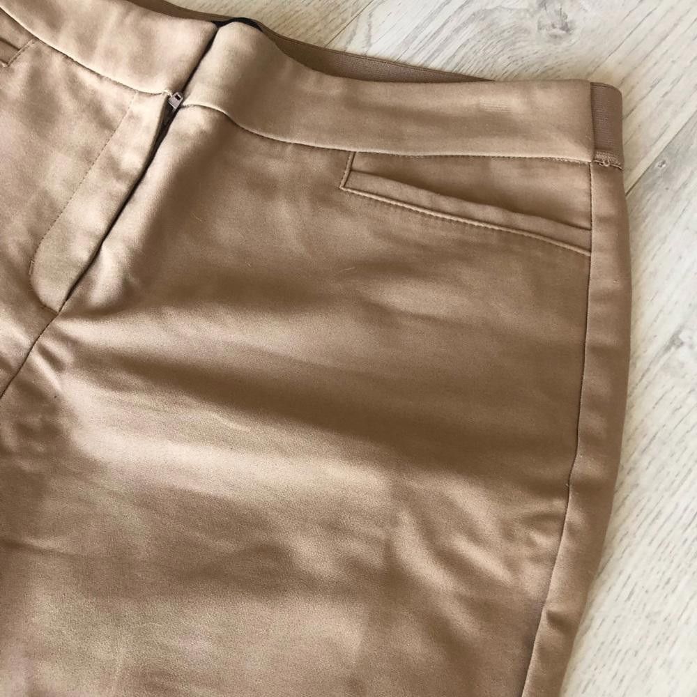 Express Express Tan Ankle Mid Rise Formal Work Pants Size 28" / US 6 / IT 42 - 4 Thumbnail
