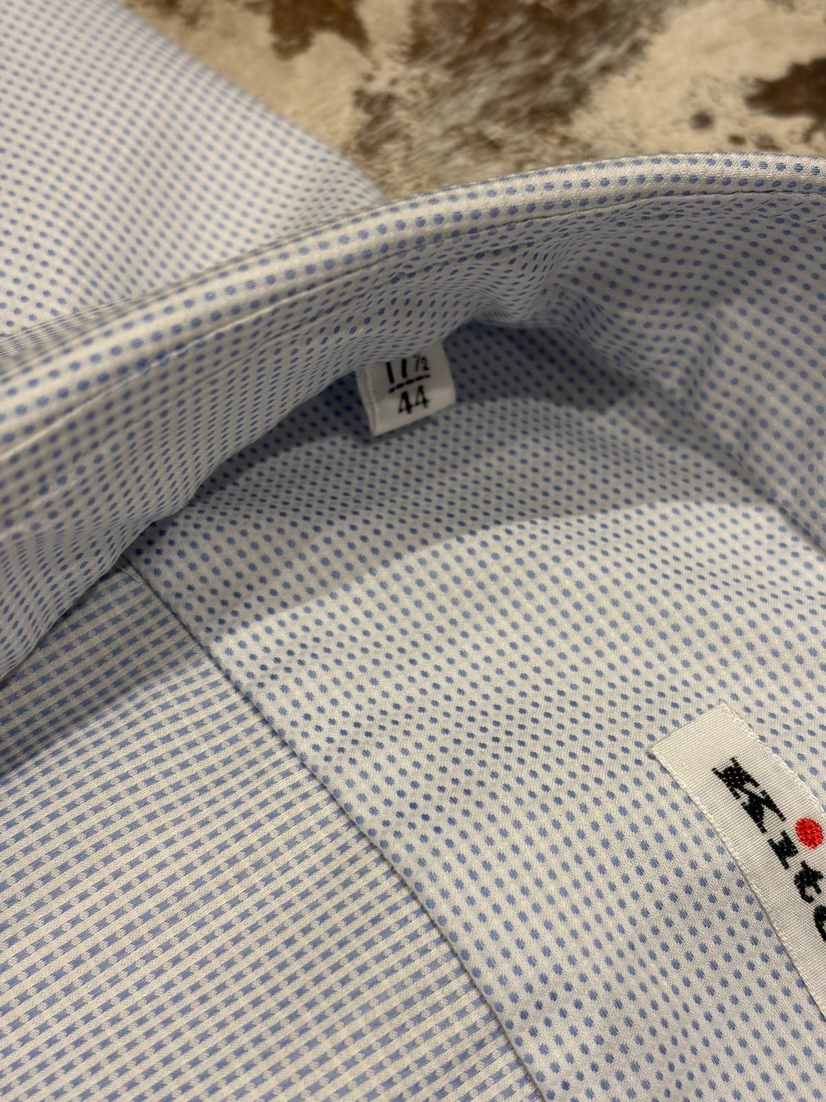 Kiton Kiton Napoli Micro Check Cotton Shirt Size US XL / EU 56 / 4 - 3 Thumbnail