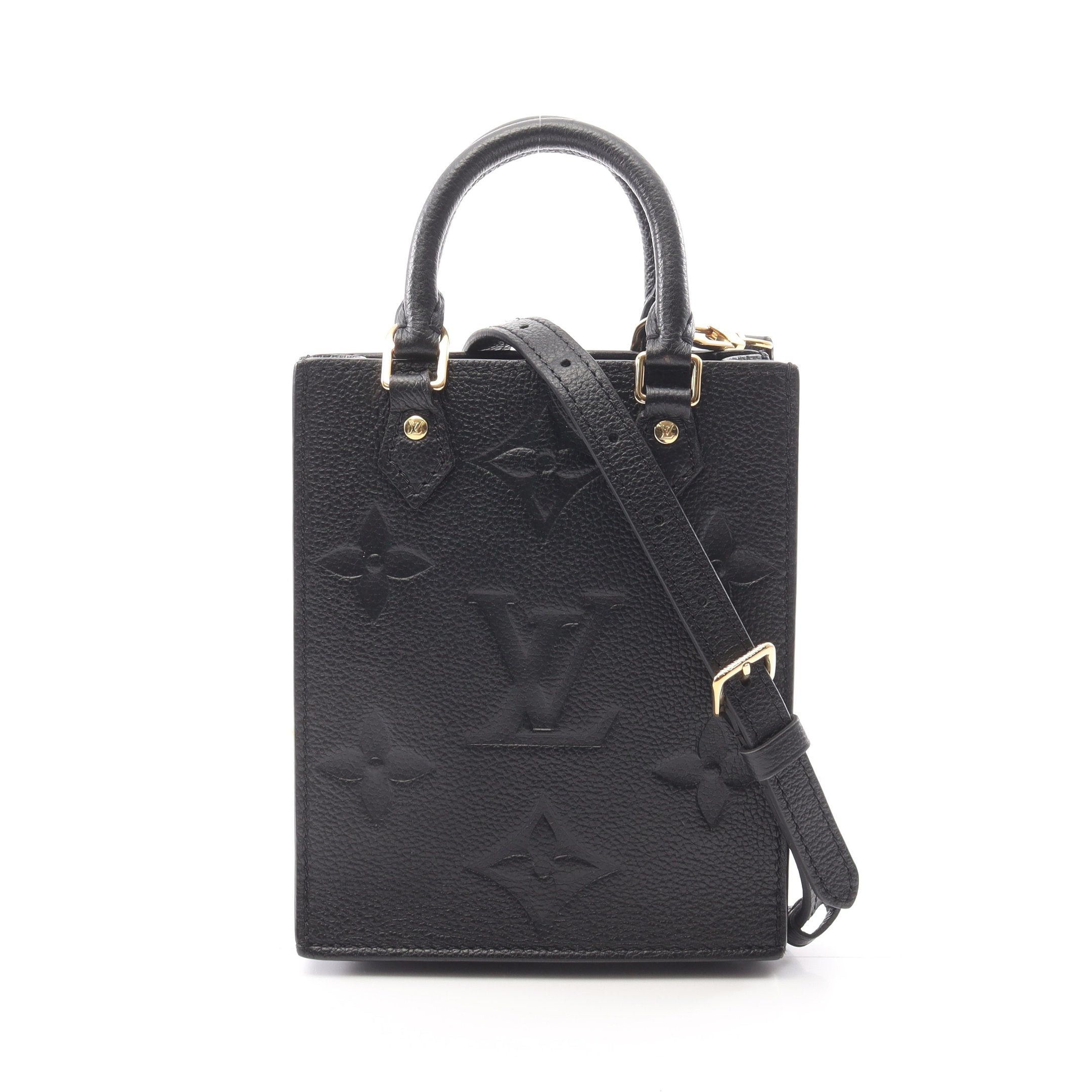 Louis Vuitton Louis Vuitton Petite Sac Plat Monogram Empreinte Noir Handbag Leather Black Size ONE SIZE - 1 Thumbnail