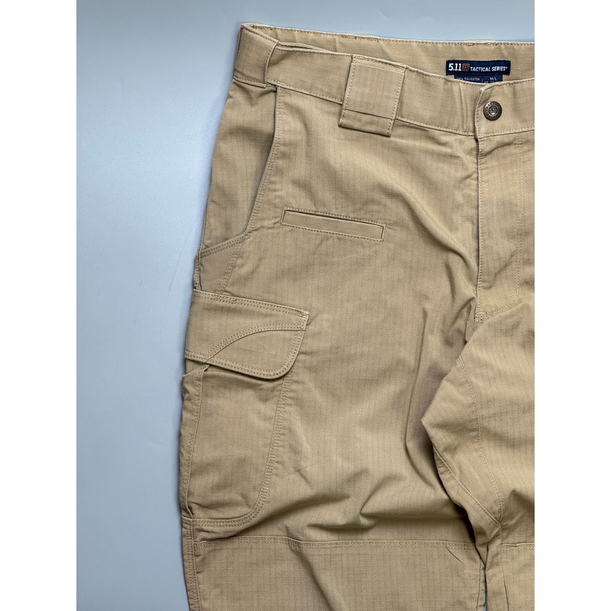 5.11 5’11 Tactical Desert Khaki Military Cargo Pants (Y1163) Size US 32 / EU 48 - 3 Thumbnail