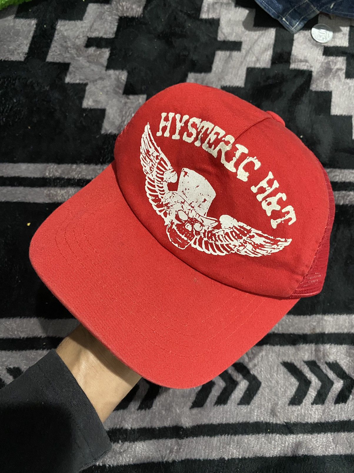 image of Skulls x Trucker Hat Hysteric H&t Skull Trucker Hats Y2K Style in Red, Men's