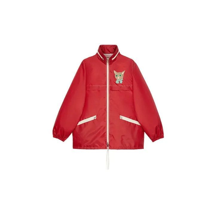Gucci Gucci Gucci Cat Print Red Long Sleeve Jacket -2506 Size US L / EU 52-54 / 3 - 1 Thumbnail