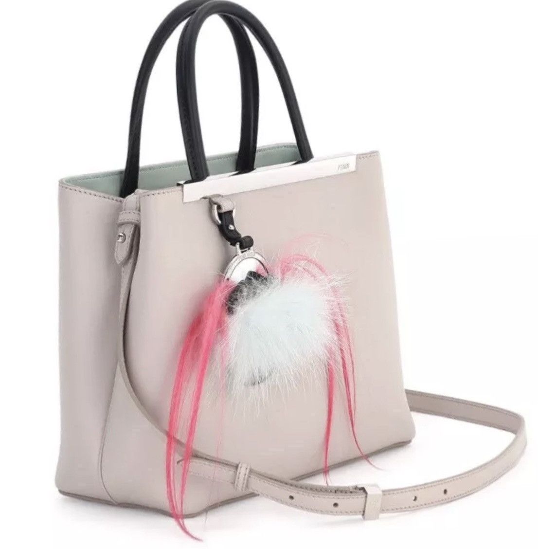 Authentic FENDI 2Jours Petite Monster Bag nude