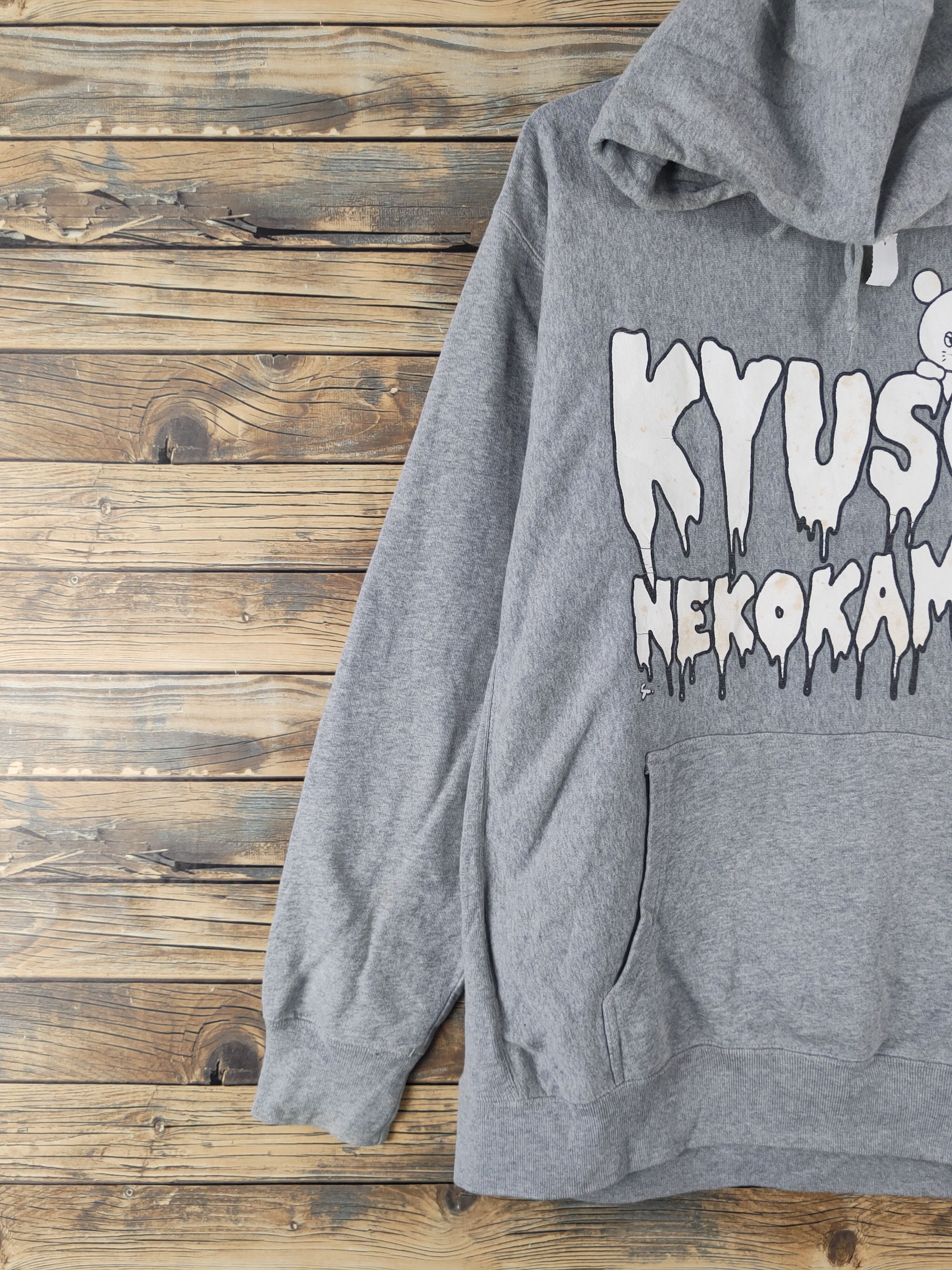 Anime DL KYUSO NEKOKAMI ANIMA Gray Hoodie Sweatshirts #2073 Size US XL / EU 56 / 4 - 4 Thumbnail