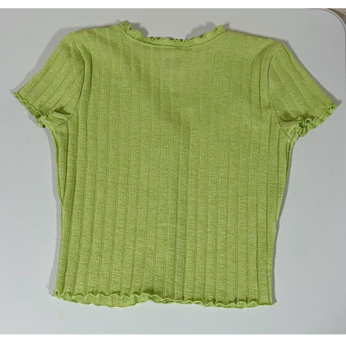 Sonoma SO Green Solid Ribbed Button-Up Top Shirt Blouse Tee Size S✨ Size S / US 4 / IT 40 - 3 Thumbnail