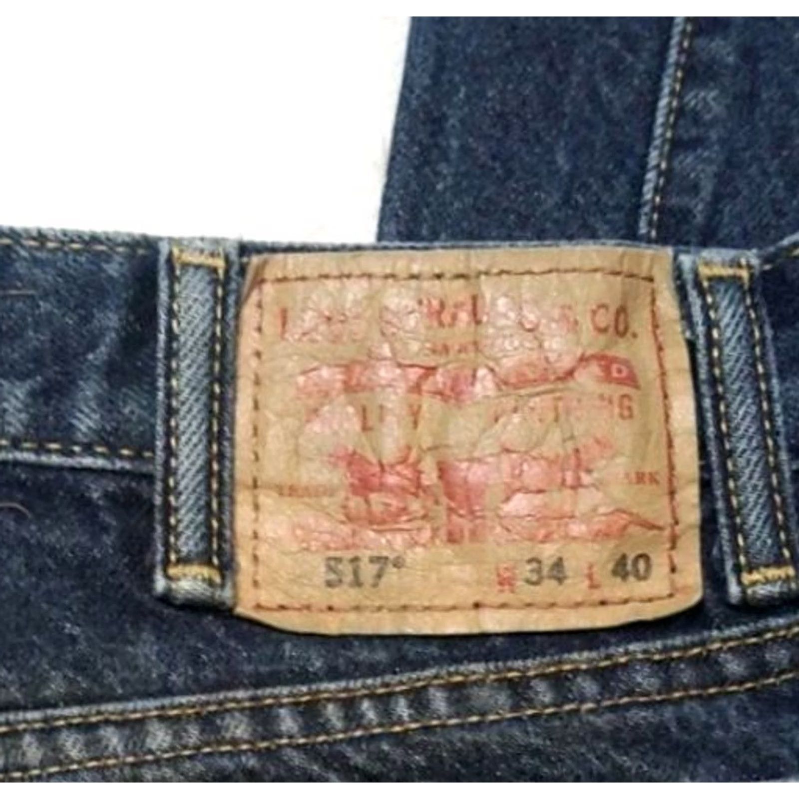 Levi's VINTAGE Levi's 517 Jeans Mens 34x40 Bootcut Denim Blue 5-Pocket Pockets 517 Western Y2K USA 90s Cowboys Mens Size US 34 / EU 50 - 6 Thumbnail