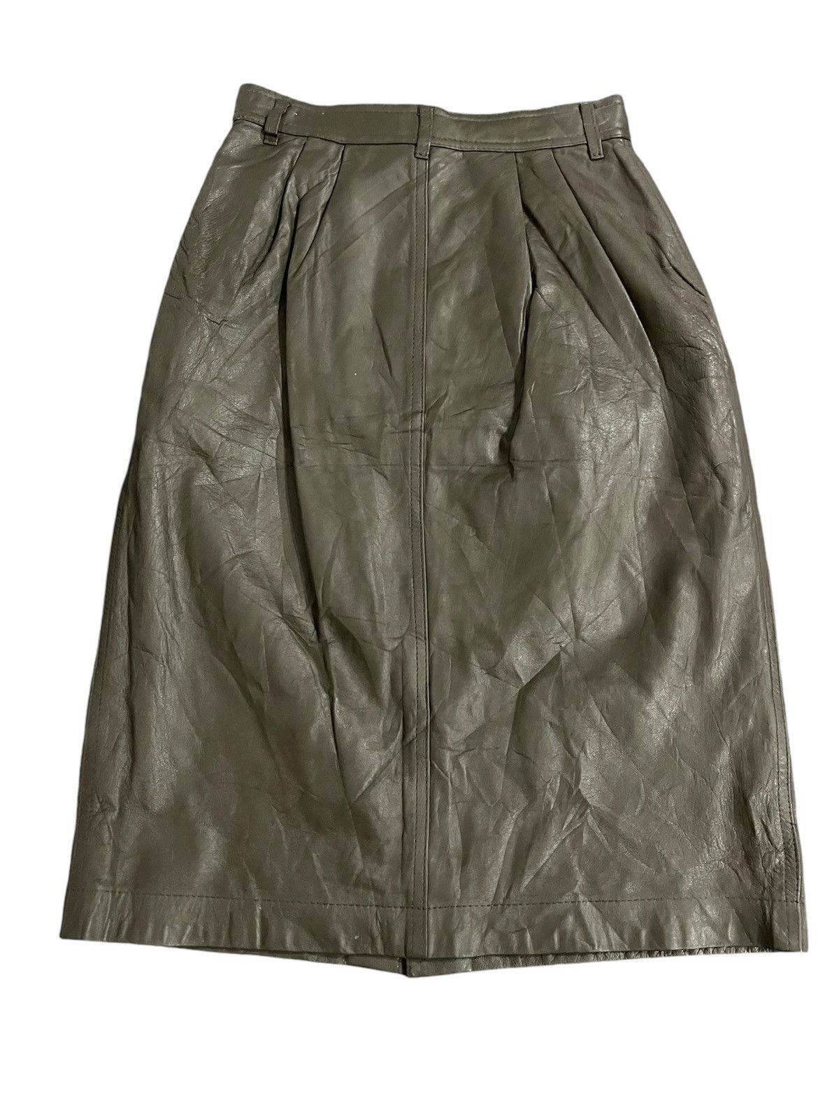 Hai Sporting Gear × Issey Miyake Vintage Issey Miyake Skirt Leather By Hai Sporting Gear Size 26" / US 2 / IT 38 - 2 Thumbnail