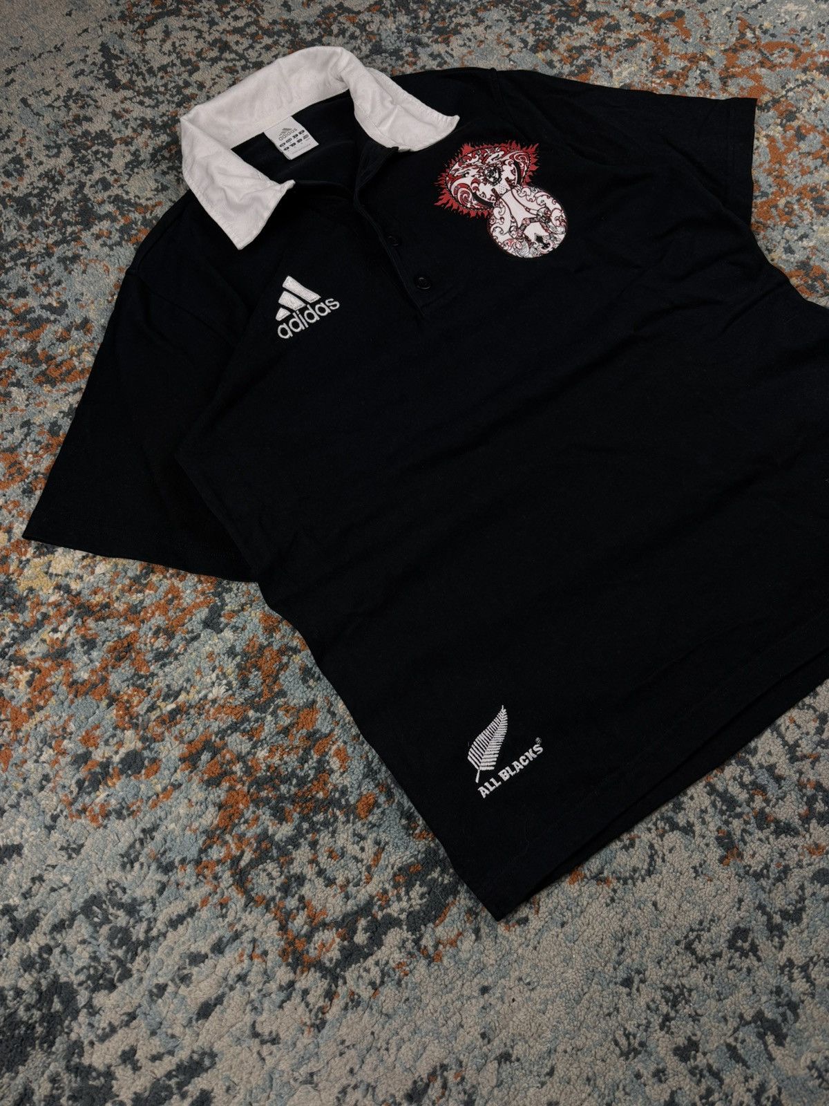 Adidas Vintage 2007 Adidas New Zealand All Blacks rugby shirt polo Size US M / EU 48-50 / 2 - 3 Thumbnail