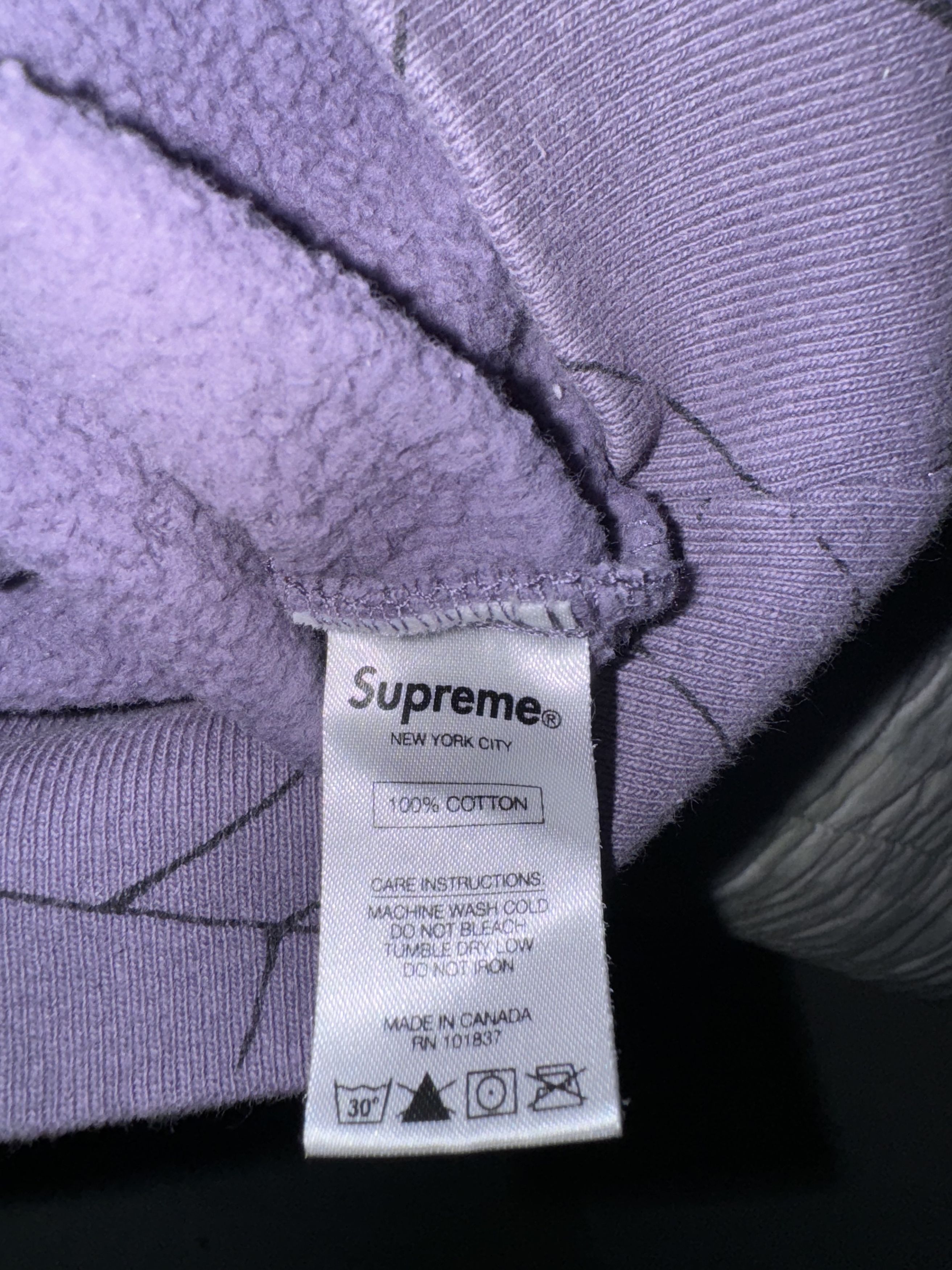 Supreme RARE* FW 2016 XL Purple Supreme Spiderweb Hoofie Size US XL / EU 56 / 4 - 4 Thumbnail