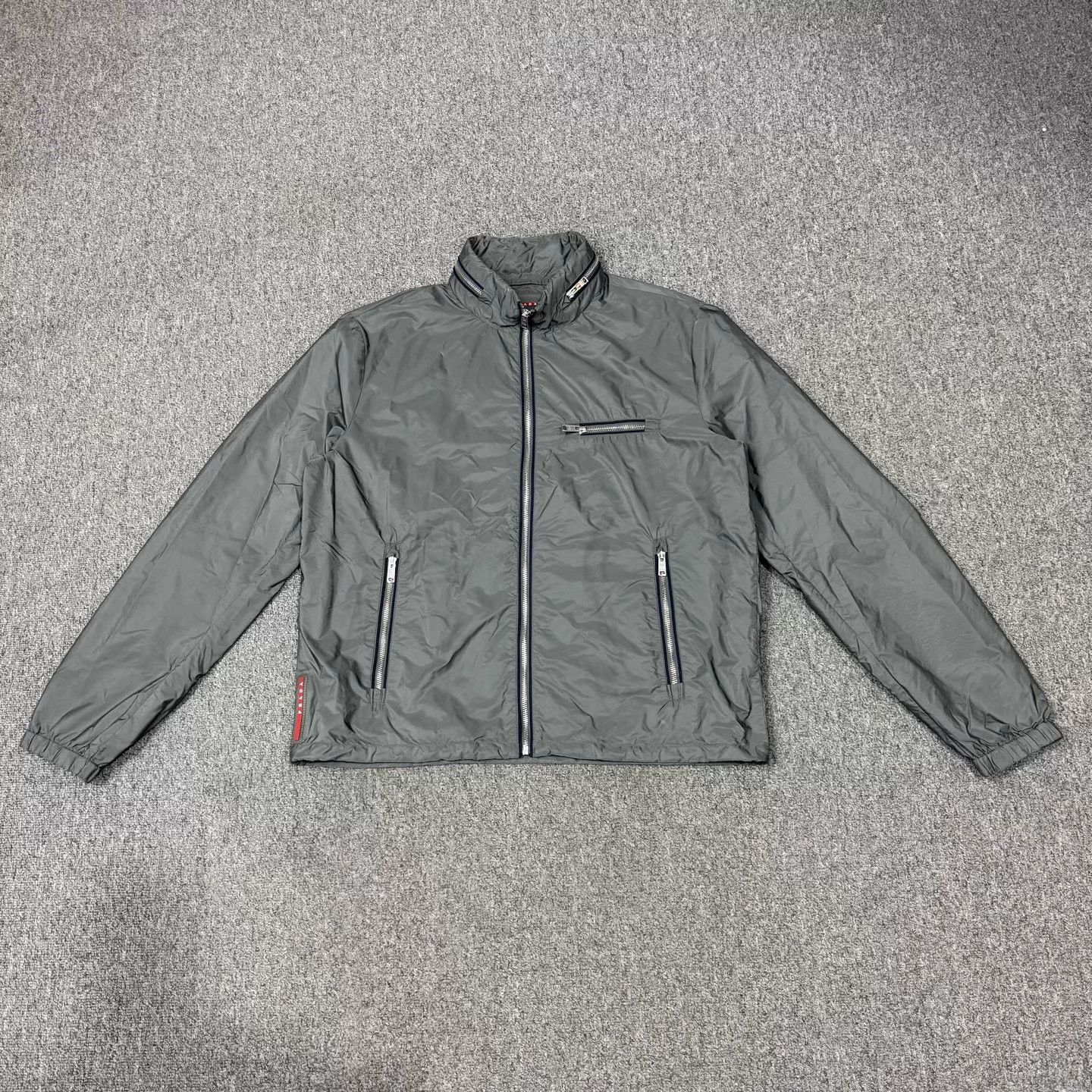 Prada Prada Gray Zipper-Hooded Jacket 54 99 New Size US L / EU 52-54 / 3 - 1 Thumbnail