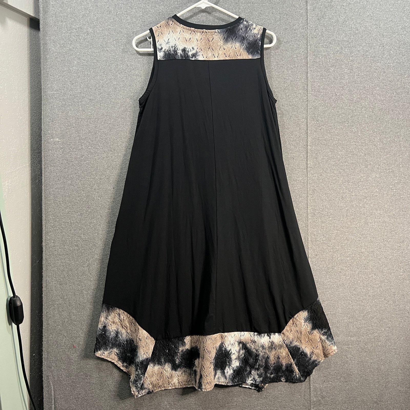 Other LOGO by Lori Goldstein Petite Rayon Dress with Tie-Dye Hem Size S / US 4 / IT 40 - 2 Thumbnail