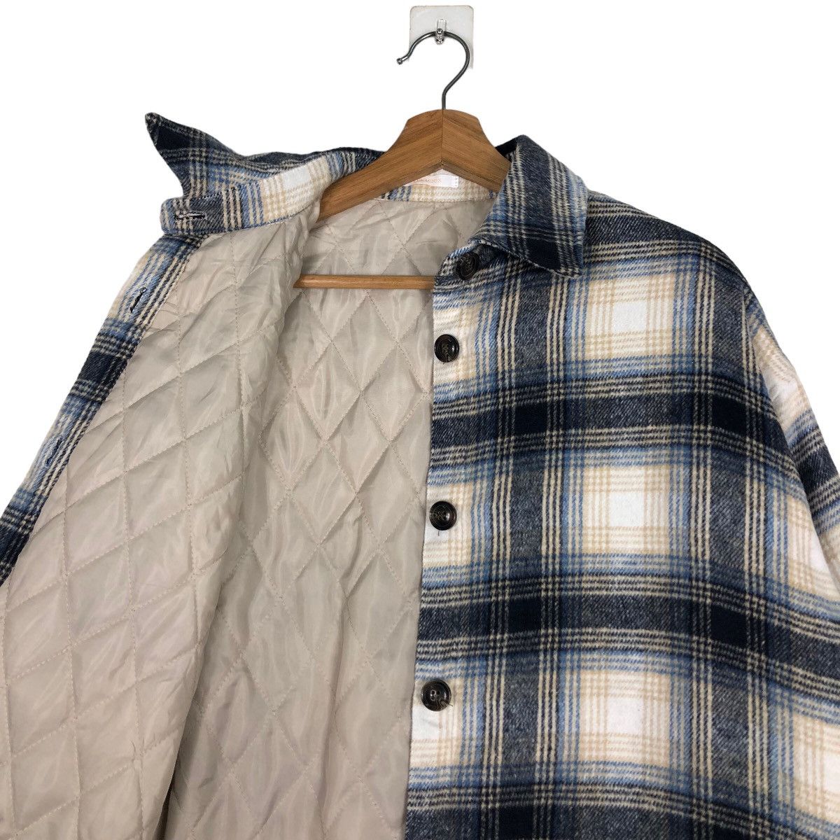 Japanese Brand Vtg Wool Flannel Jacket Worker Lunacion Issey Miyake Tartan Size US L / EU 52-54 / 3 - 10 Thumbnail