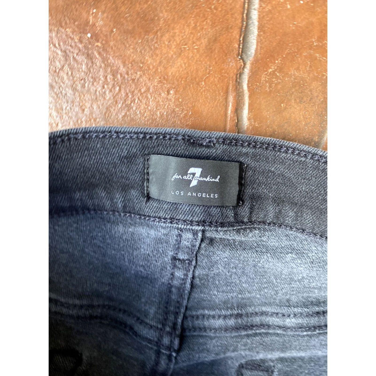 7 For All Mankind 7 For All Mankind Paxtyn Skinny Slim Leg Jeans Men 30x32 Black Mid-Rise Distressed Jeans Size US 30 / EU 46 - 2 Thumbnail
