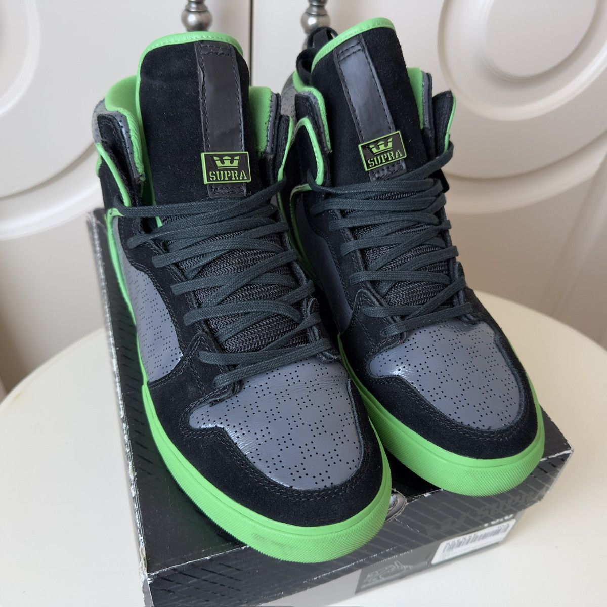 Supra Supra 2009 Vaider Charcoal Green High-Top Sneakers Size US 10.5 / EU 43-44 - 8 Thumbnail