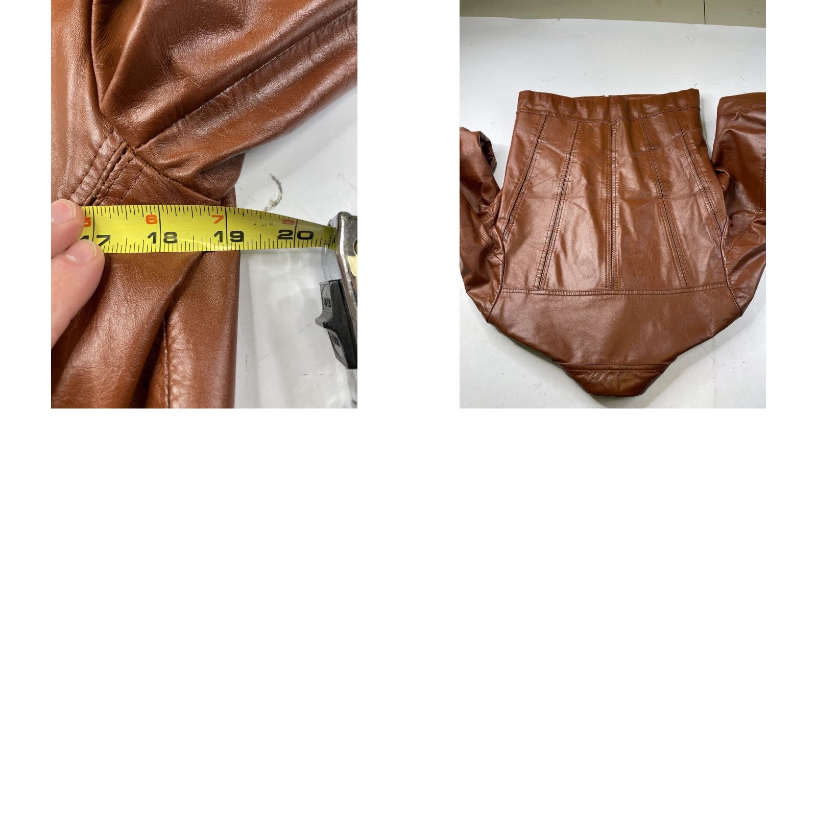 Vintage VINTAGE Wilson Brown Leather Jacket Moto Biker Rock Disco Women Size 40 Brown Leather Zipper Collared Short Length Size S / US 4 / IT 40 - 8 Thumbnail