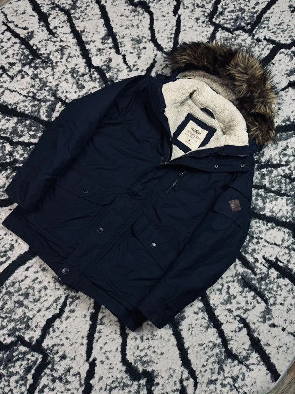 Hollister Hollister navy blue parka jacket with drawstring M Size US M / EU 48-50 / 2 - 2 Thumbnail