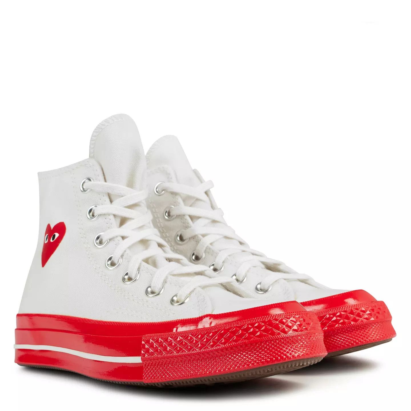 Comme des Garcons PLAY o1g2r1mq0426 Chuck Logo High Top Trainers in White Size US 8 / EU 41 - 4 Thumbnail