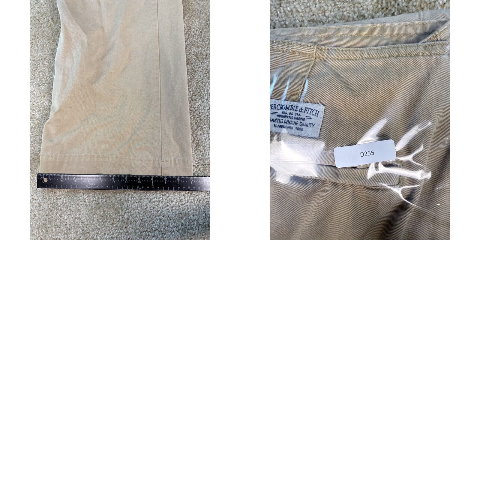 Abercrombie & Fitch Abercrombie & Fitch Womens Khaki Pants Size 14 34x30 Wide Leg Beige Casual Workwear Size 36" / US 14 / IT 50 - 9 Thumbnail