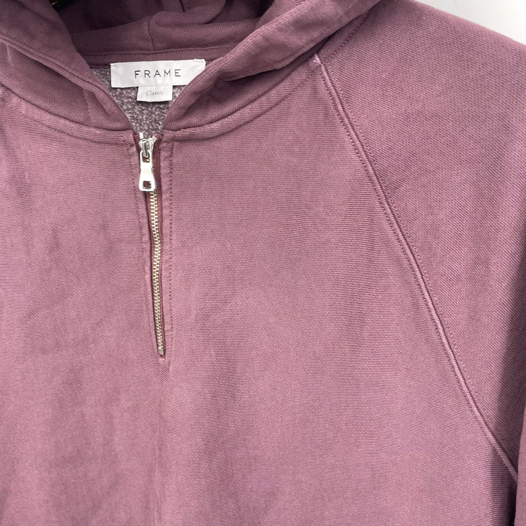 Frame Frame Hoodie Mens Large Quarter Zip Purple Classic Fit Pockets Zipper Size US L / EU 52-54 / 3 - 6 Thumbnail