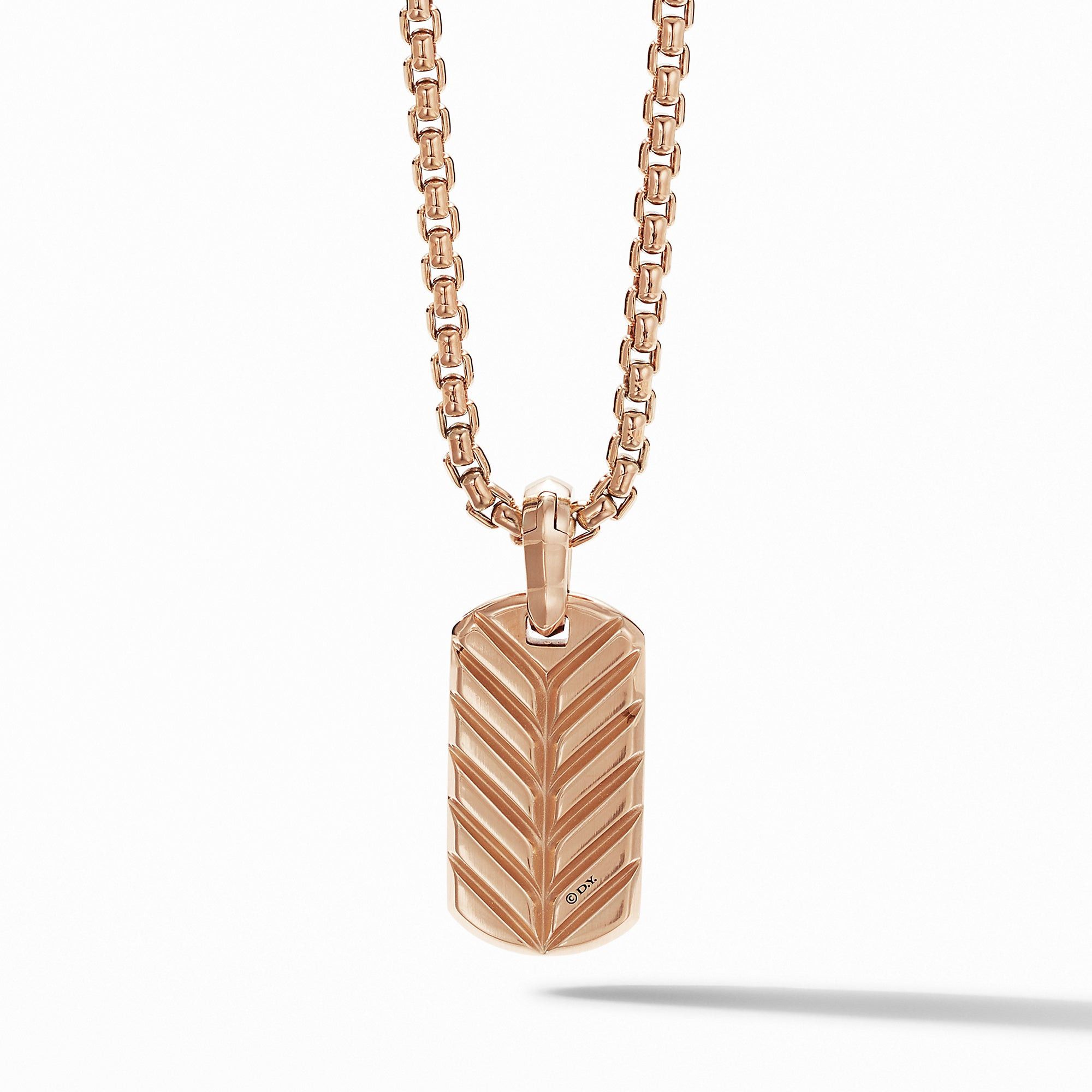 David Yurman o1w1db10525 D16644 Pave Tag in 18K Rose Gold with Sapphire Size ONE SIZE - 3 Thumbnail