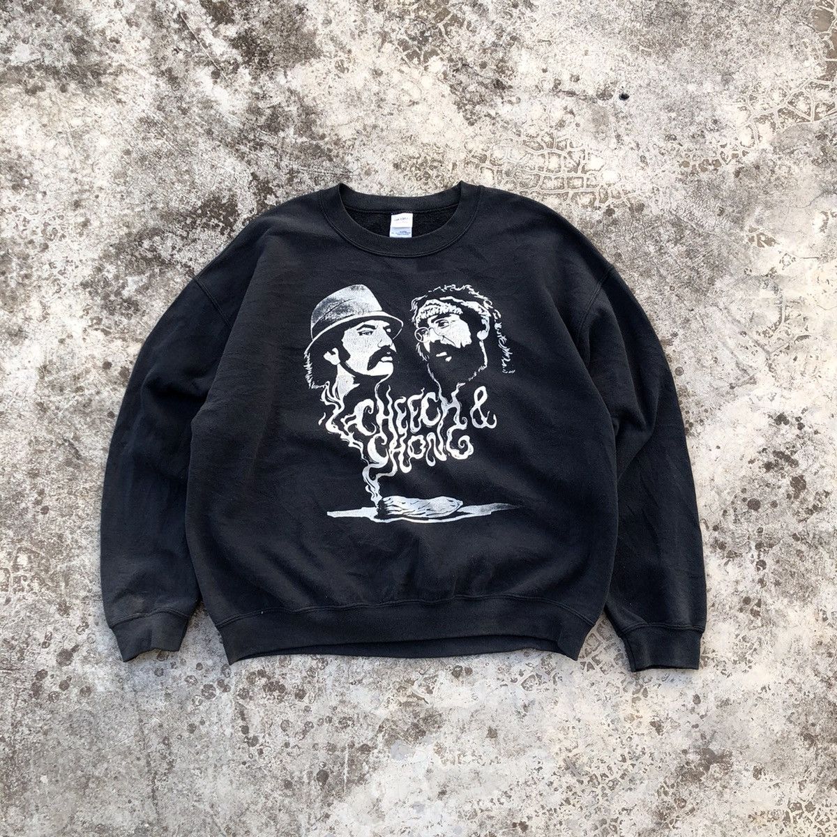 image of Movie x Vintage Cheech & Chong Up In The Smoke Sweatshirt in Navy, Men's (Size XL)