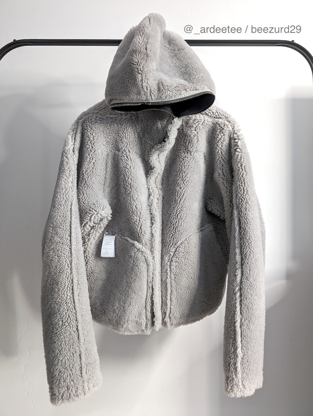 Rick Owens *NEW* SHEARLING LEATHER FULL ZIP SEALED WINDBREAKER JACKET Size US M / EU 48-50 / 2 - 11 Thumbnail