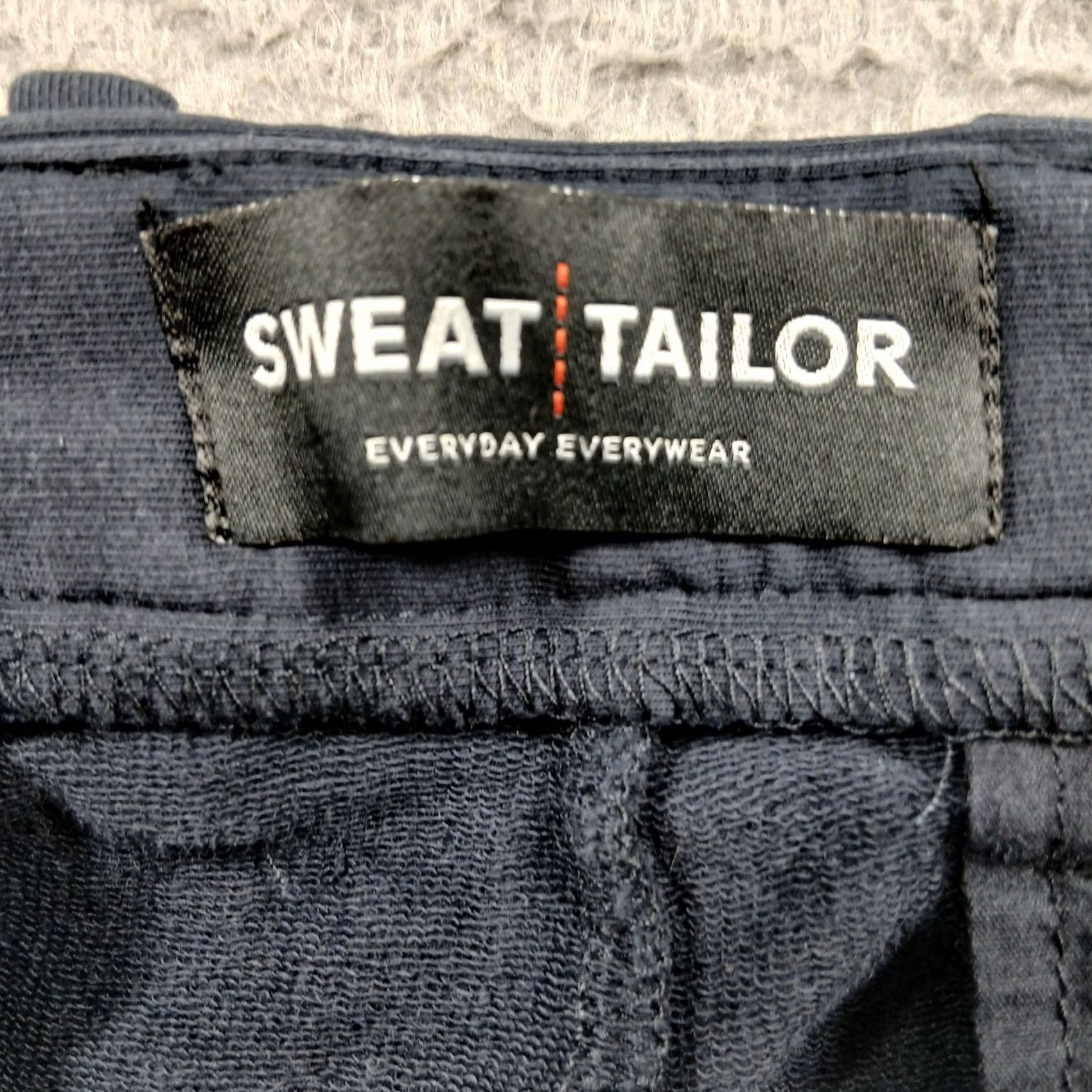Vintage Sweat Tailor Everyday Everywear Pants Men 36x32 Chino Slim Straight Navy Blue Stretch Cotton Blend Five-Pocket Size US 36 / EU 52 - 4 Thumbnail