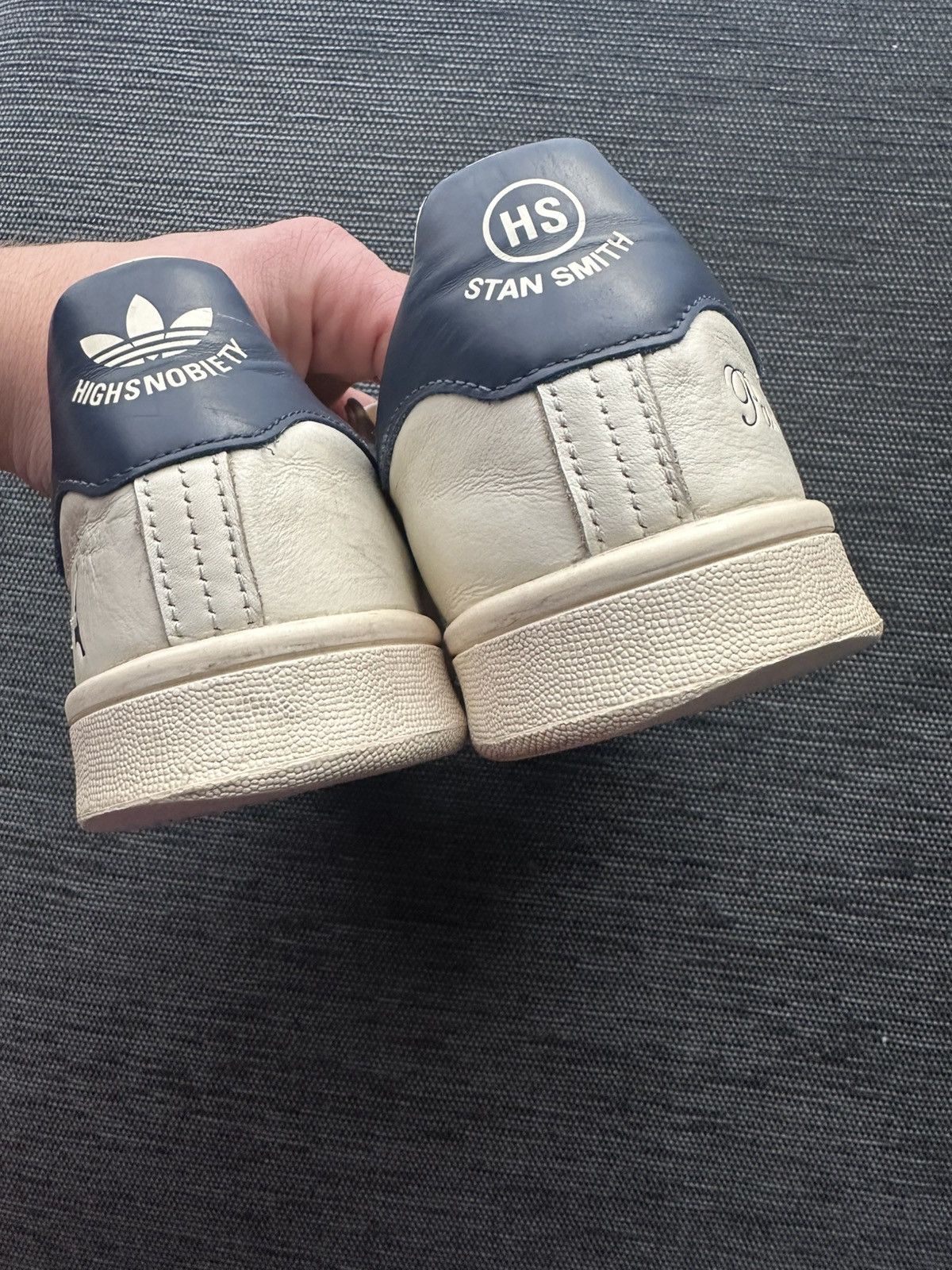 Highsnobiety Adidas Stan Smith x HIGHSNOBIETY cream leather sneakers Size US 11 / EU 44 - 8 Thumbnail
