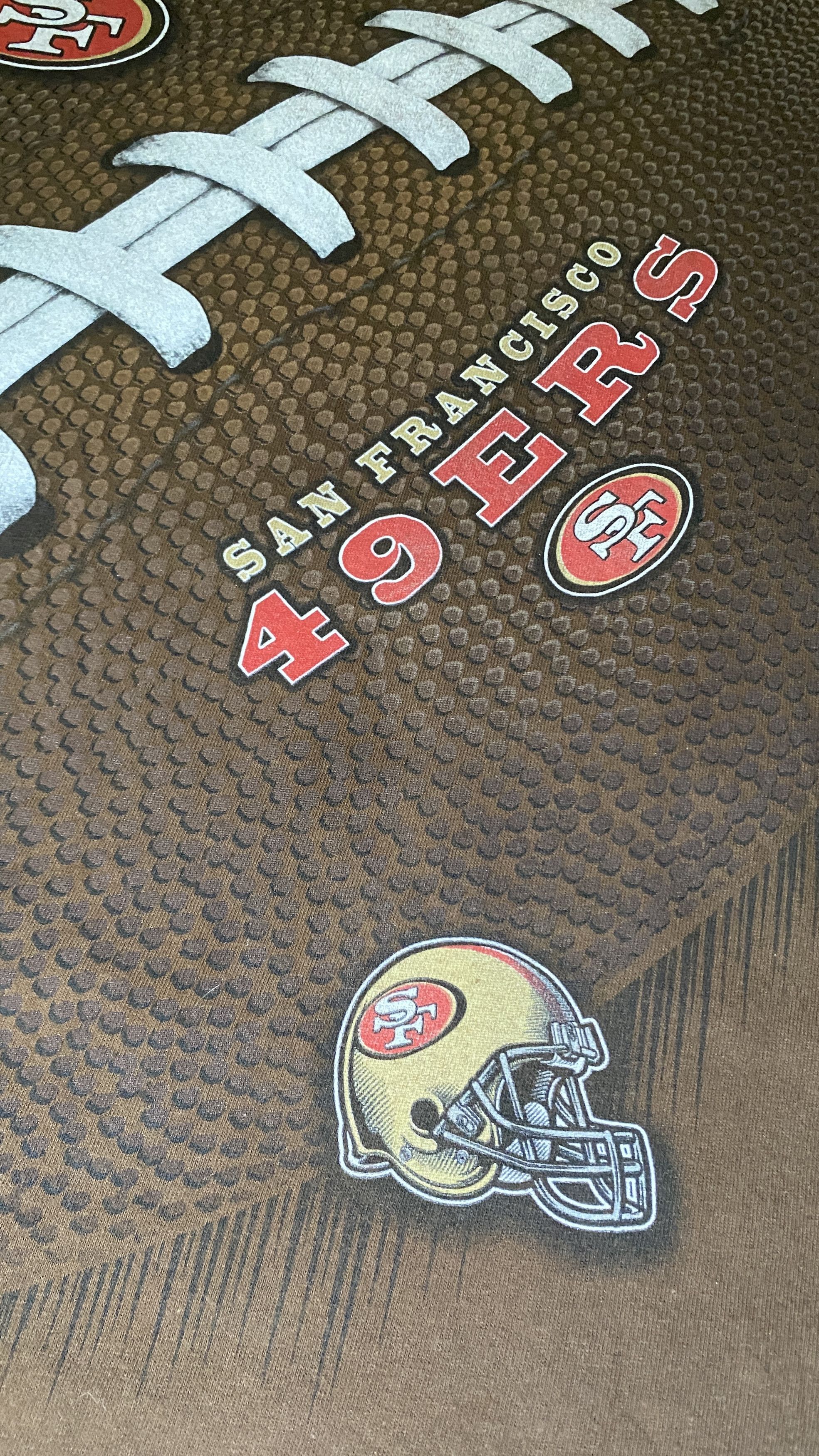 Vintage 90s SF 49ers Majestic Big Football Graphic NFL Vintage Tee Size US XXL / EU 58 / 5 - 3 Thumbnail