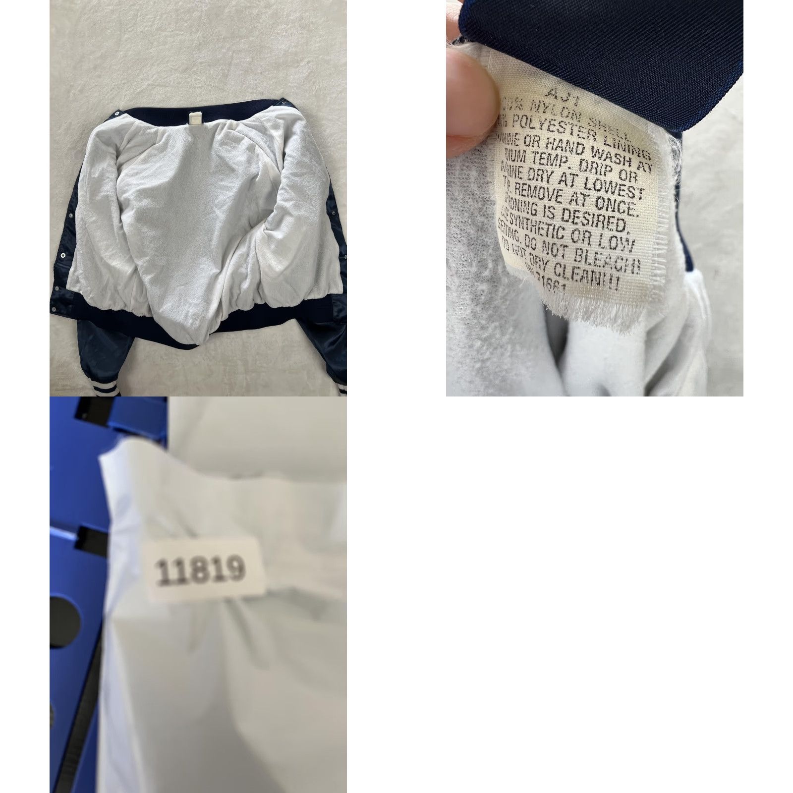 Vintage VINTAGE Hilton AJ-1 West-Mark Trailers Satin Jacket Mens L Navy Blue Varsity Transportation Safety Team USA Size US L / EU 52-54 / 3 - 8 Thumbnail