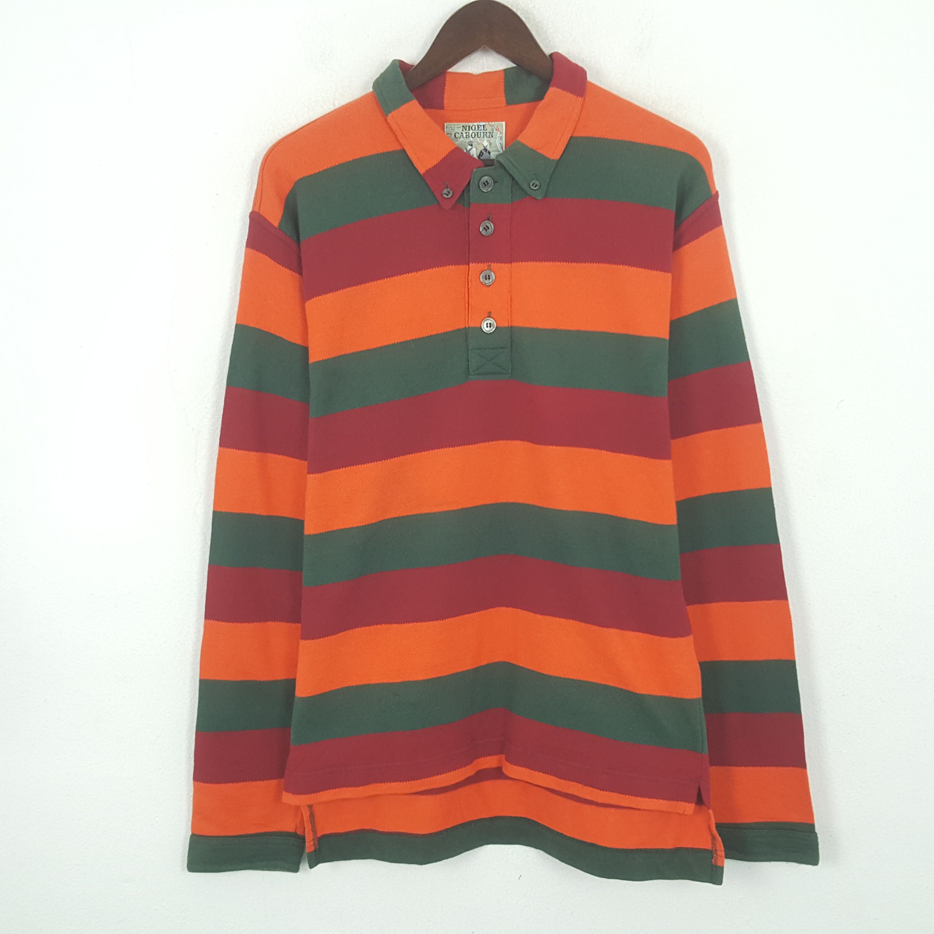 Nigel Cabourn Vintage Nigel Cabourn Striped Polos Shirt Size US M / EU 48-50 / 2 - 1 Thumbnail