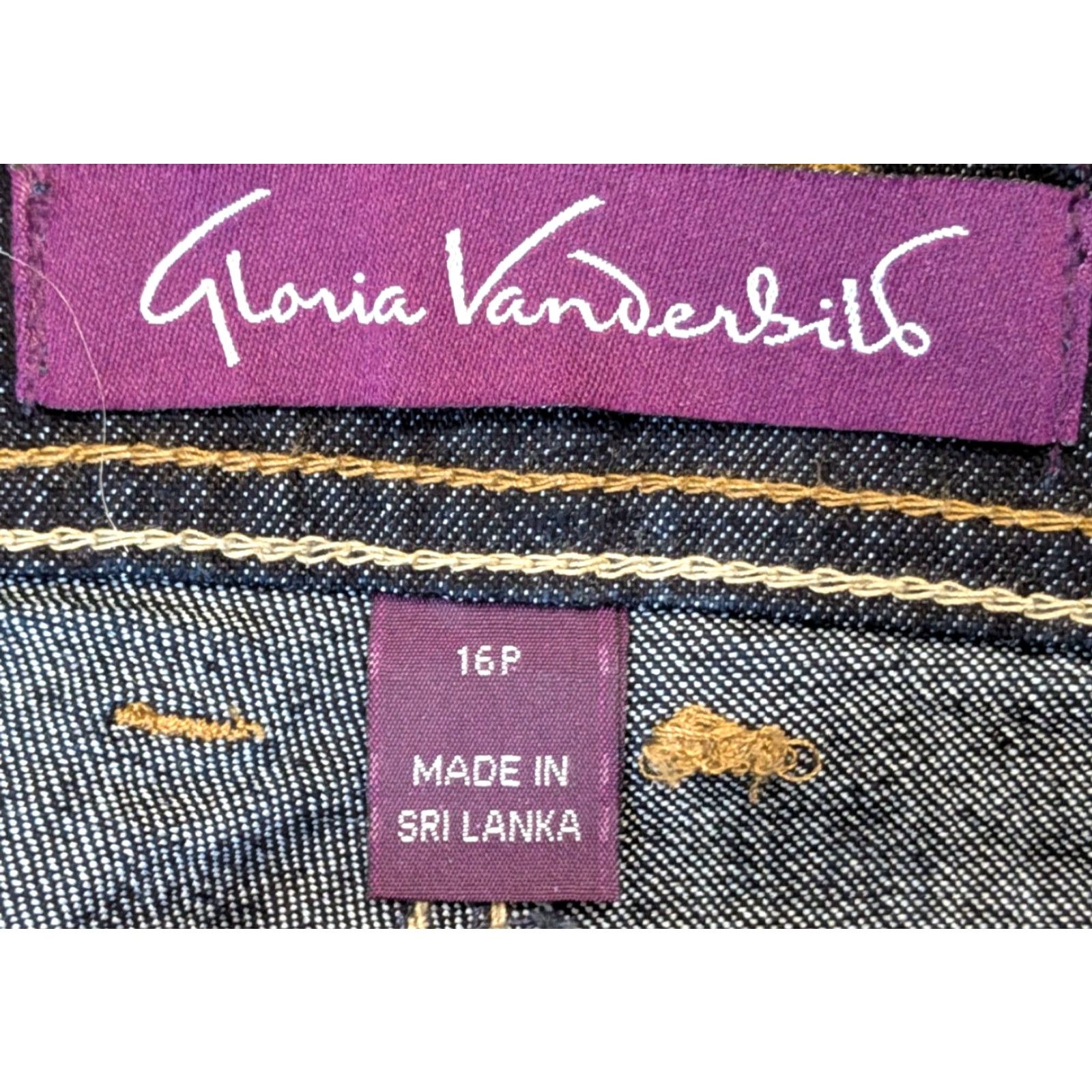 Gloria Vanderbilt Gloria Vanderbilt Amanda Classic Fit 16P Petite Stretch Jeans Womens Denim Tapered 5-Pocket Indigo NWT Size 38" / US 16 / IT 52 - 6 Thumbnail
